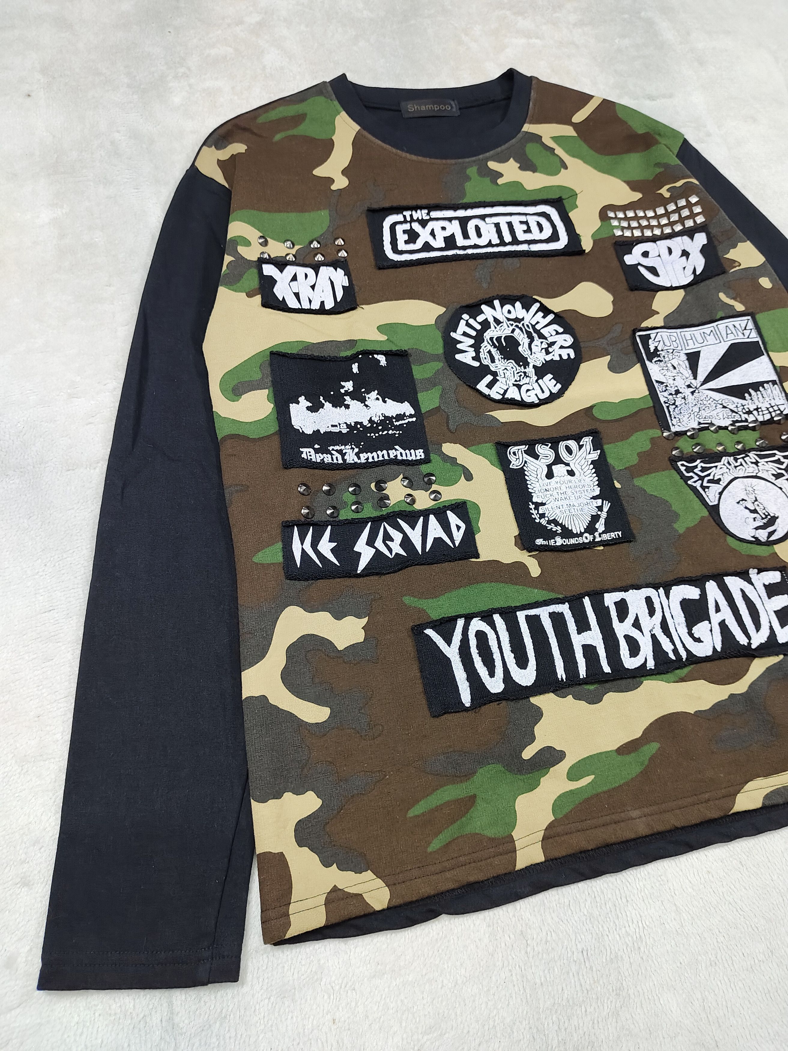 Japanese Brand Shampoo The Exploited Punk Pacth Studded Camouflage Size US M / EU 48-50 / 2 - 4 Thumbnail