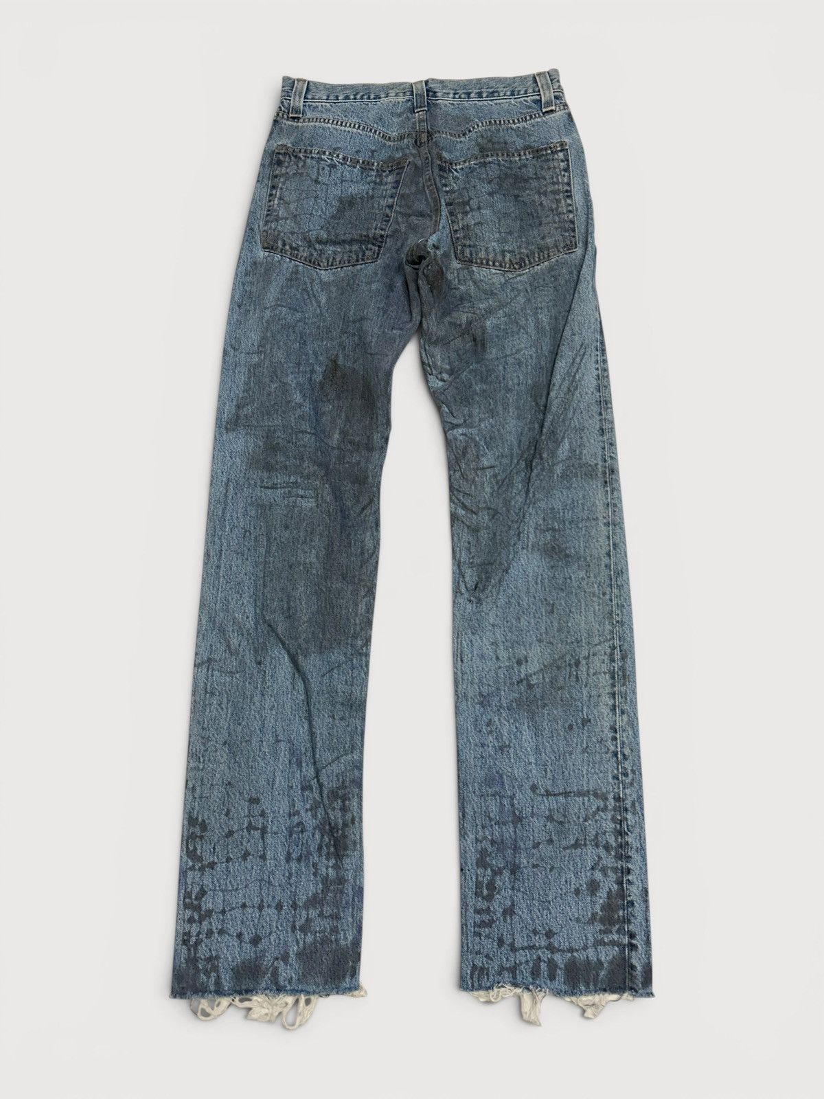 Helmut Lang SS2018 Distressed Marble Wash Denim Size US 29 - 2 Thumbnail