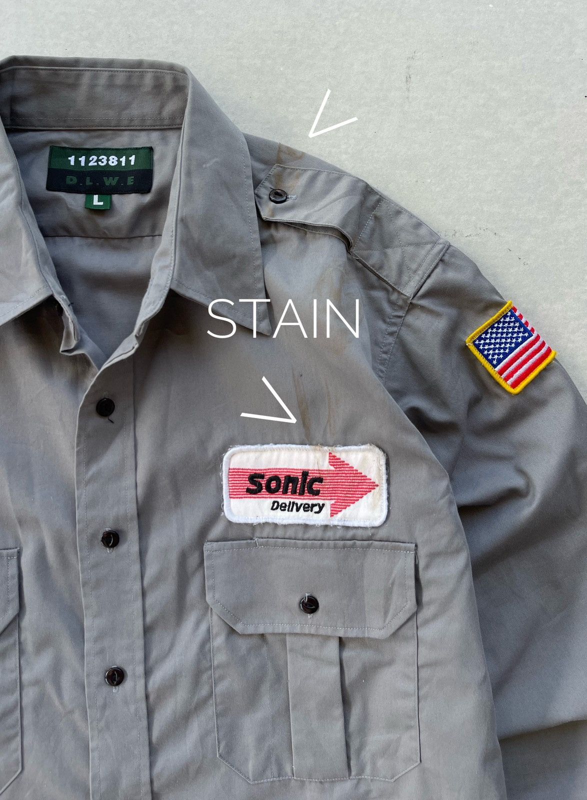 Japanese Brand 🔥Vintage 1123811 D.L.W.E Men's Usa Patches Workshirt Size US L / EU 52-54 / 3 - 6 Thumbnail