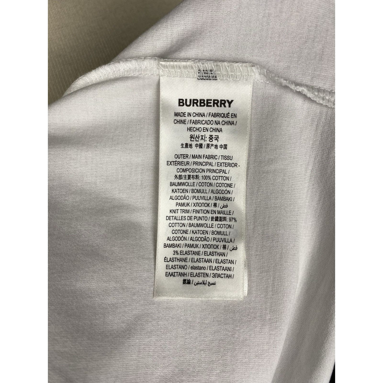 Burberry Burberry Rainbow Striped Crewneck Men's White Oversized T-Sh Size US XS / EU 42 / 0 - 11 Thumbnail