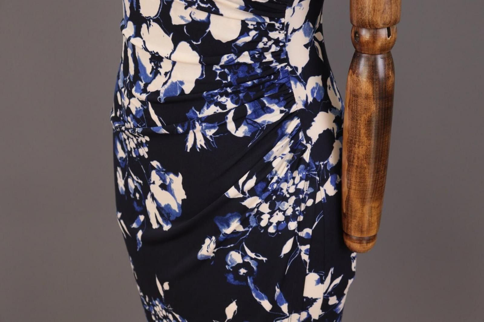 Lauren Ralph Lauren Ladies Ralph Lauren Blue Floral Evening Dress Size 15? Size M / US 6-8 / IT 42-44 - 7 Thumbnail