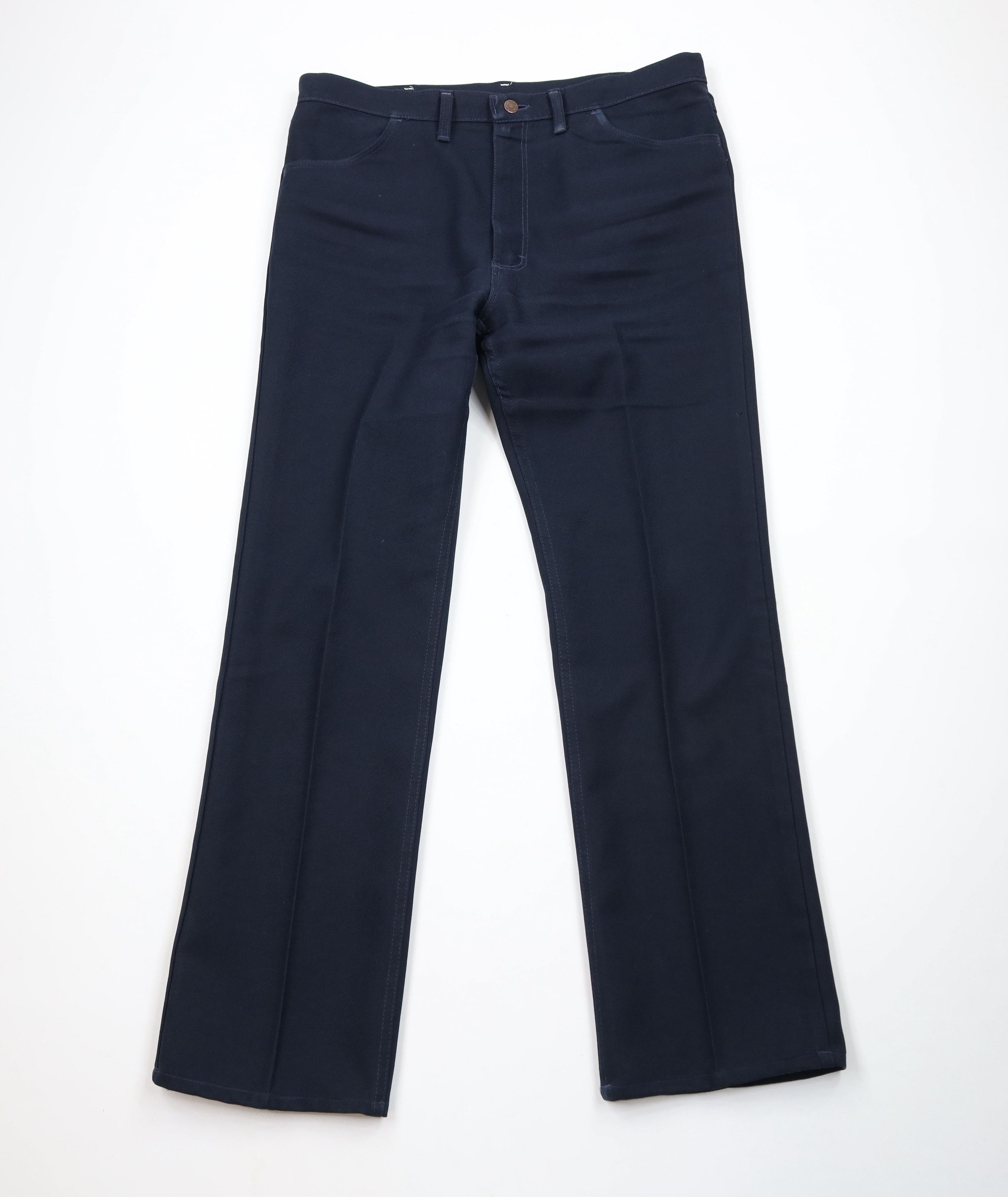 Vintage × Wrangler Vintage 70s Wrangler Flared Wide Leg Chino Pants Blue USA Size US 36 / EU 52 - 1 Thumbnail