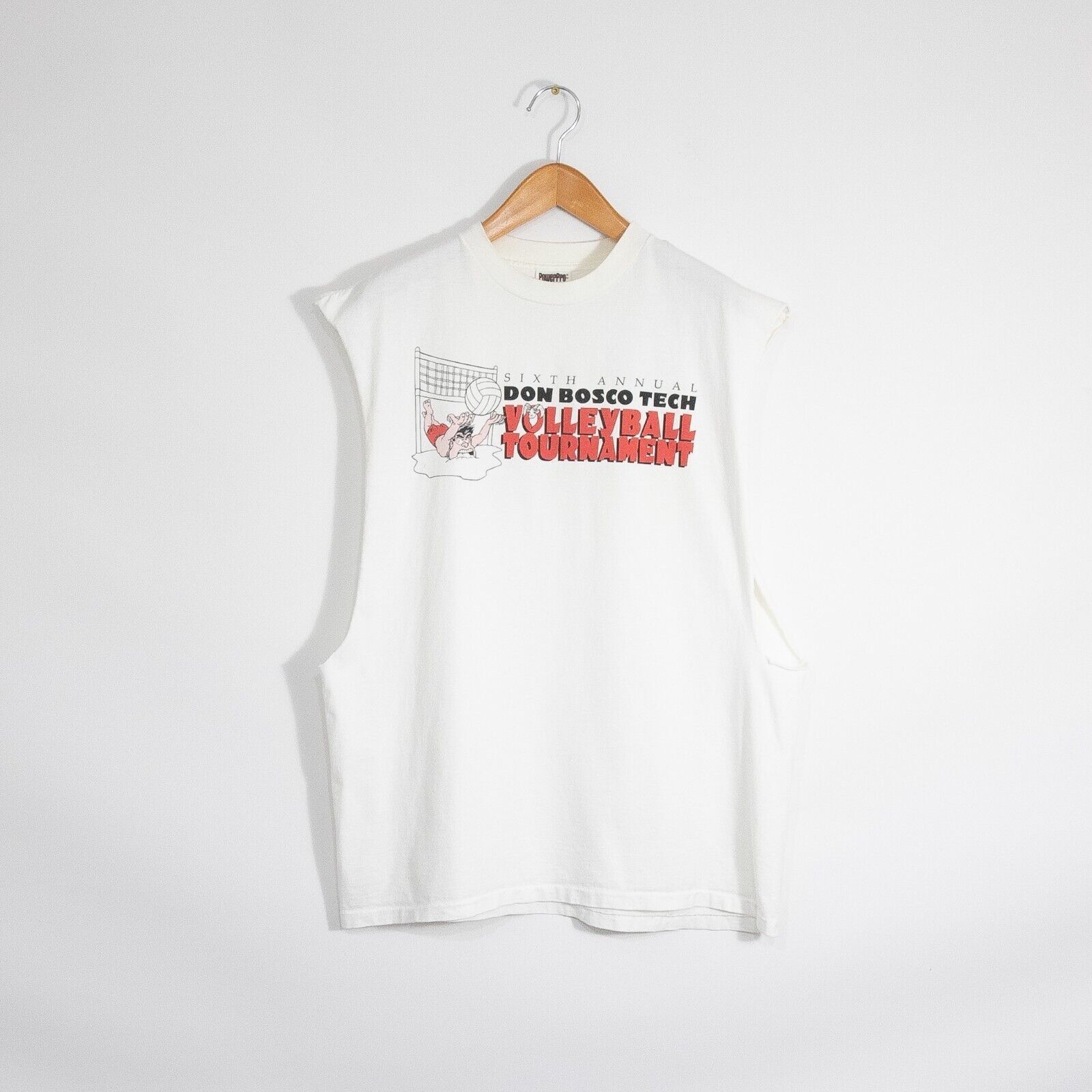 Vintage Vintage 90s Don Bosco Tech Volleyball T Shirt XL Cutoff Tank Size US XL / EU 56 / 4 - 1 Thumbnail
