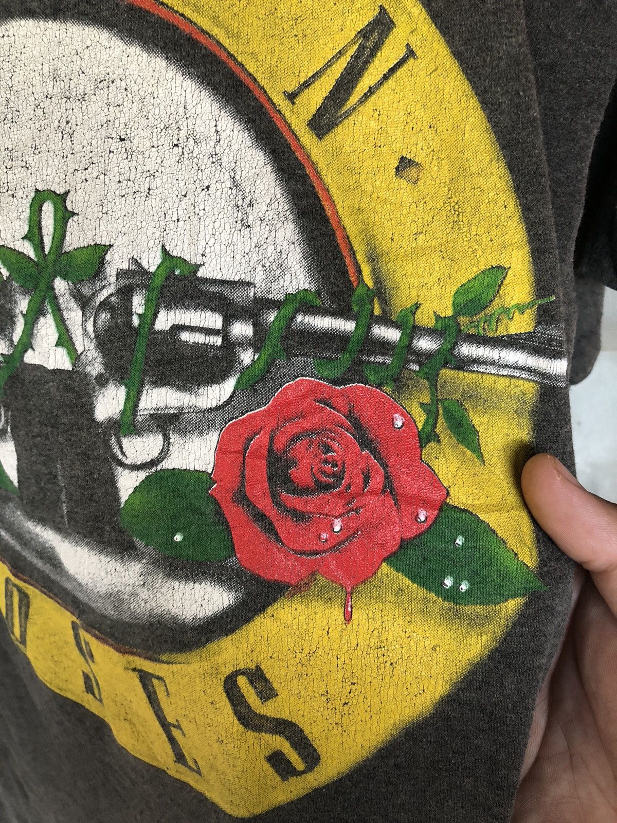 Band Tees × Guns N' Roses × Vintage Vintage 80’s Gun’s and Roses Was Here Faded Shirt Tee Rare Size US M / EU 48-50 / 2 - 3 Thumbnail