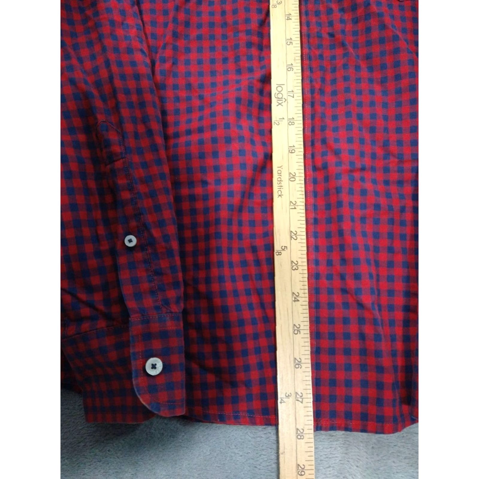 UNTUCKit UNTUCKit Shirt Mens Large Red Plaid Slim Fit Long Sleeve Button Down Cotton Size US L / EU 52-54 / 3 - 4 Thumbnail