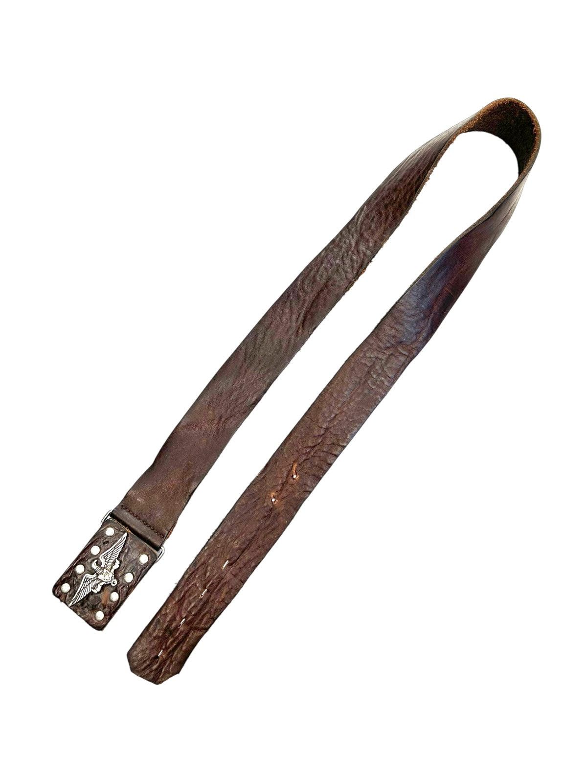 Vintage 70s 80s Vintage Brown Leather Metal Eagle Belt Retro Size ONE SIZE - 3 Thumbnail