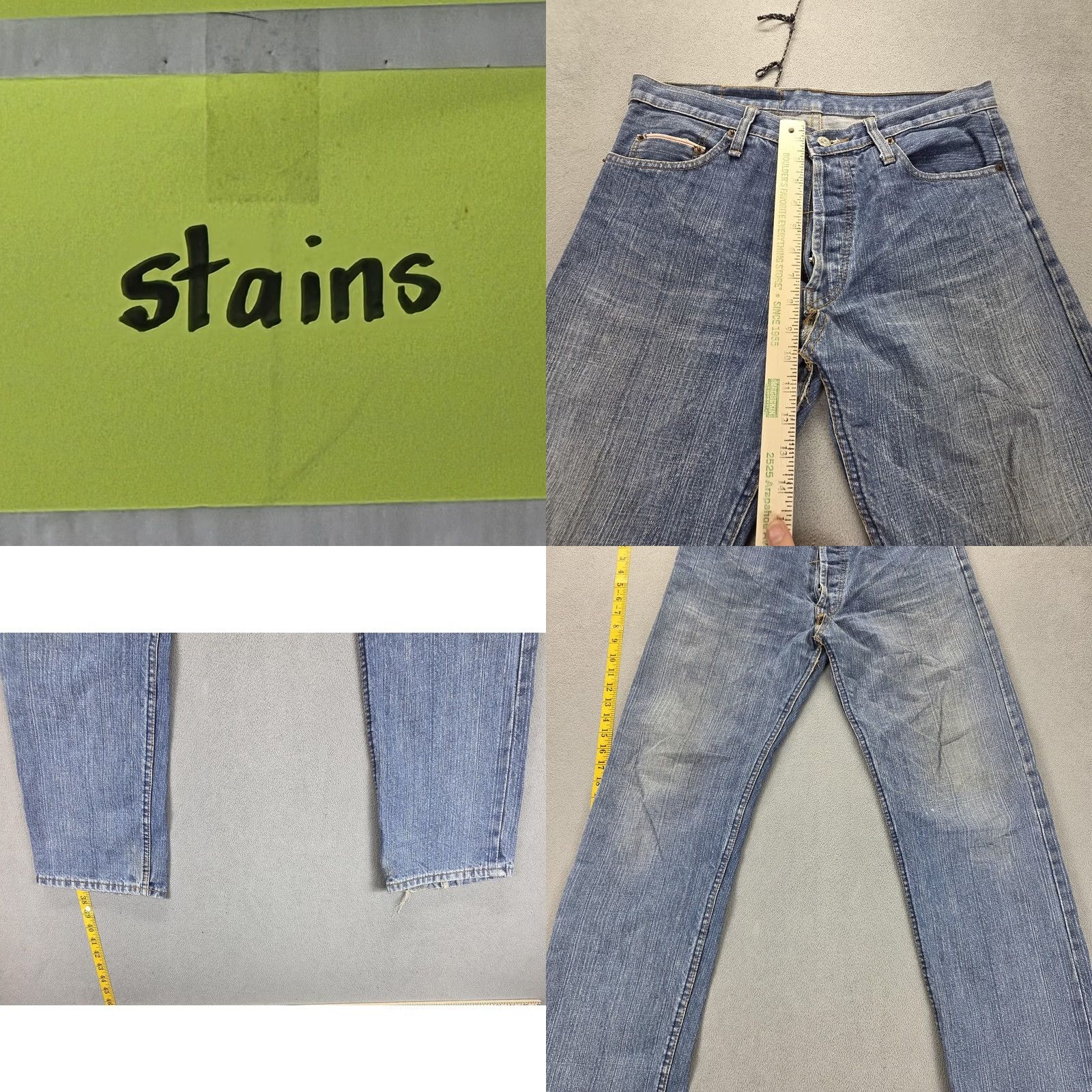Levi's Levis 501 Jeans Mens Straight Denim Blue Medium Wash 32x30 Classic Fit Pockets Button Vintage No Size US 32 / EU 48 - 8 Thumbnail