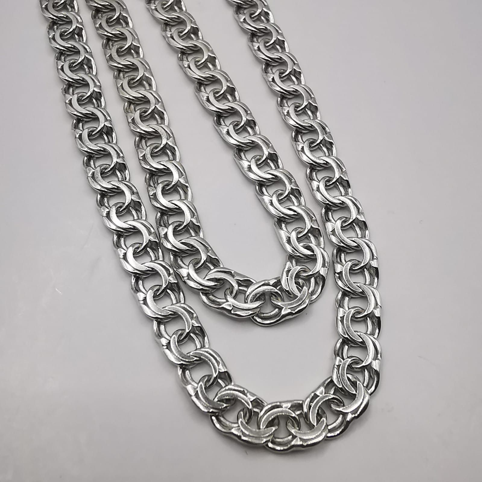 Sterling Silver Vintage Chain,925 Sterling Silver,Signed ,Handmade 16,05g Size ONE SIZE - 2 Thumbnail