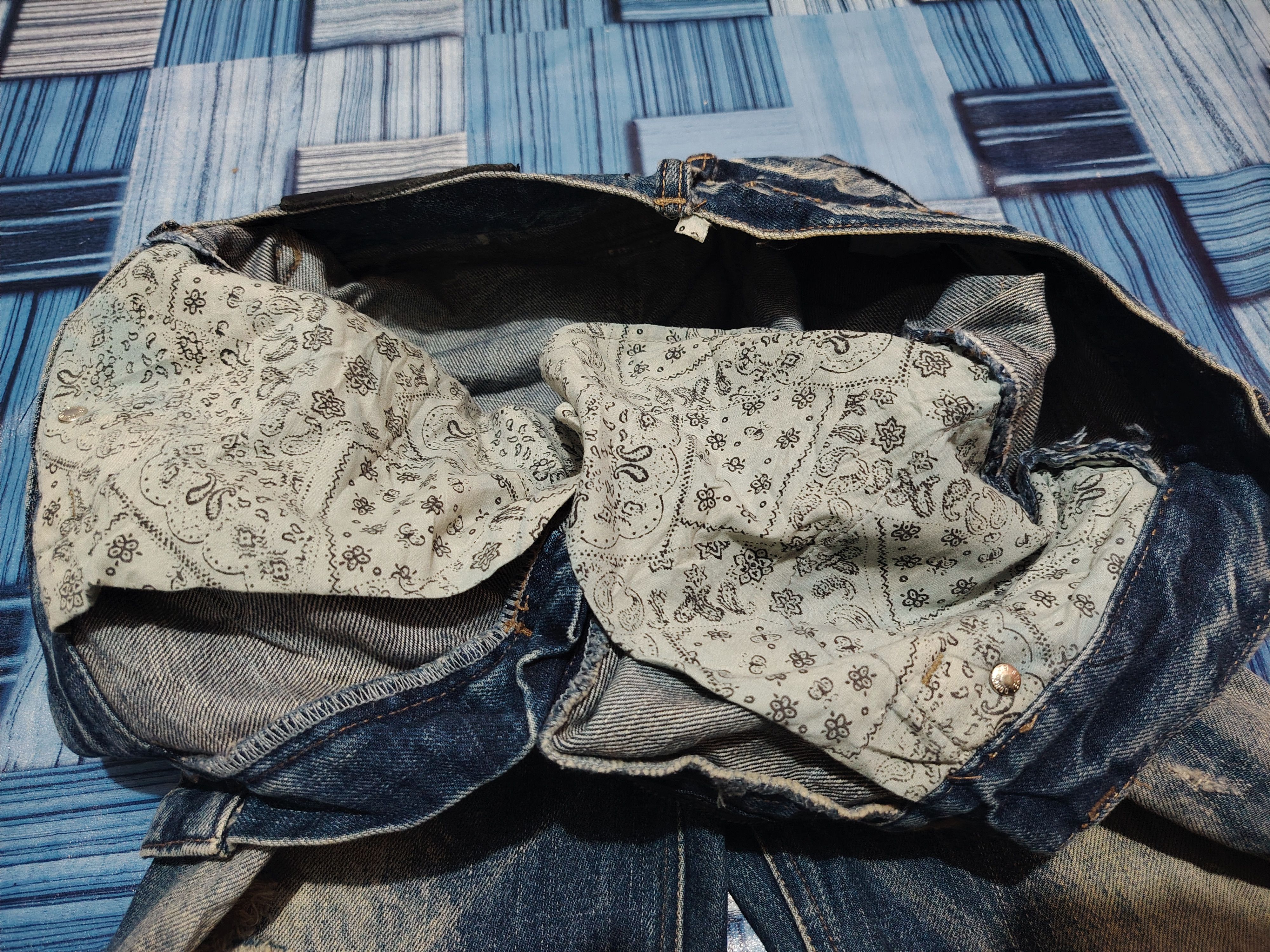 Kapital Japanese Buckaroo Jeans Distressed Denim Size US 32 / EU 48 - 13 Thumbnail