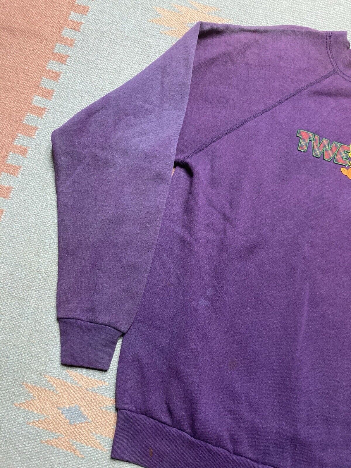 Vintage VTG 90s sweatshirt tweety bird looney tunes Disney purple M Size M / US 6-8 / IT 42-44 - 4 Thumbnail