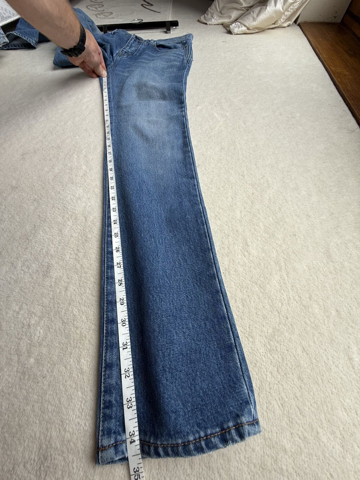 Saint Laurent Paris SS18 Saint Laurent logo script denim jeans 31 grail D02 Size US 31 - 12 Thumbnail