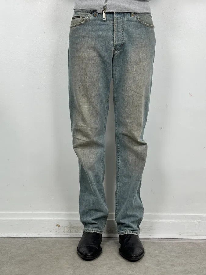 Dolce & Gabbana AW2003 Dolce & Gabbana Light Blue Faded Denim Jeans Size US 32 / EU 48 - 2 Thumbnail