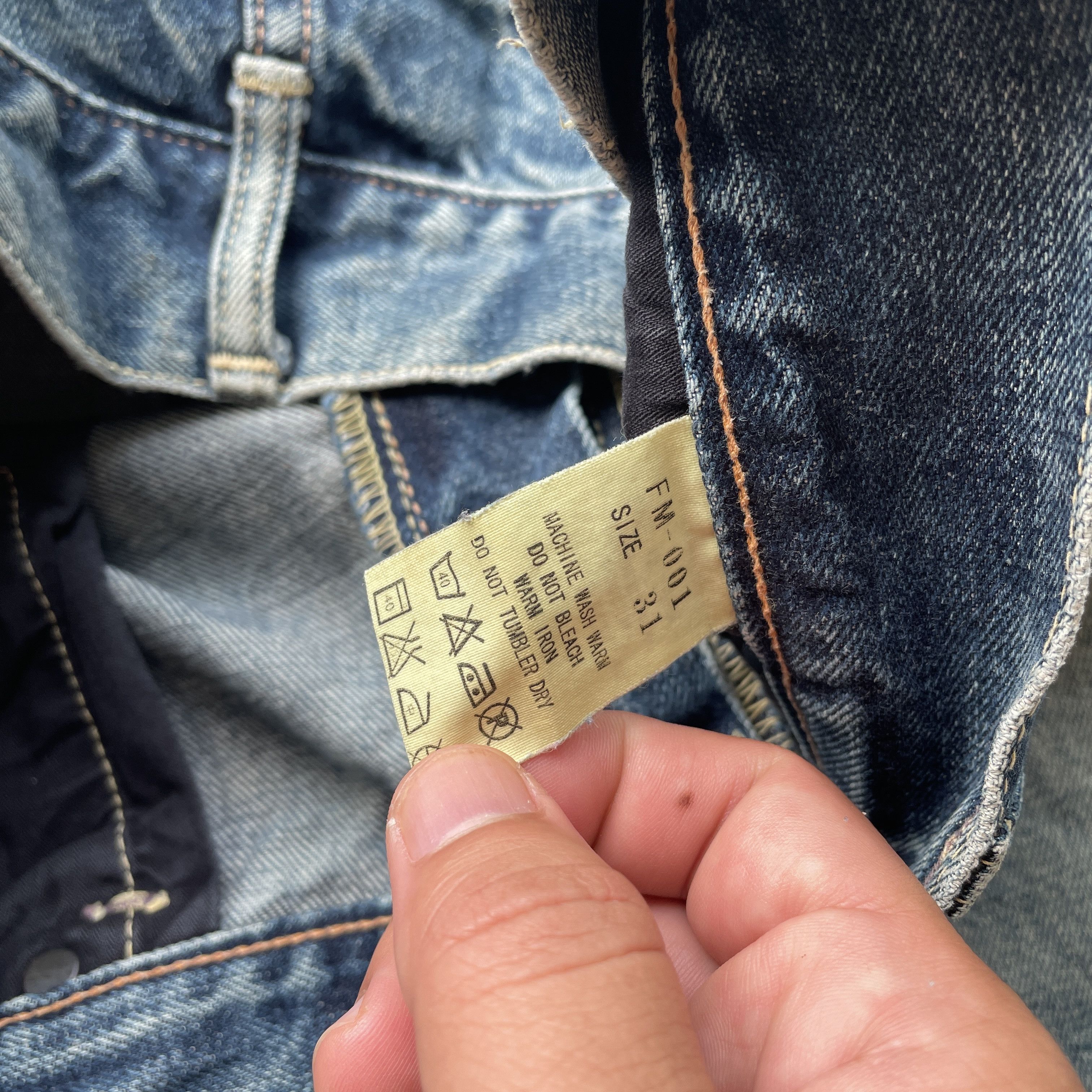 Japanese Brand × Jean Vintage Distressed Beams Japan Jeans Faded Denim Pants Size US 32 / EU 48 - 9 Thumbnail