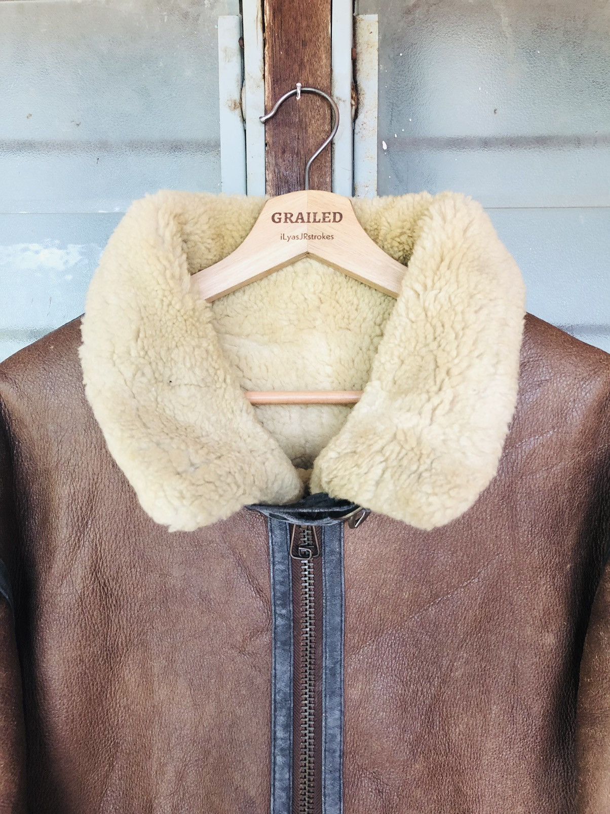 Type B-3 Bomber Sheepskin Shearling Aviator Flight Jacket