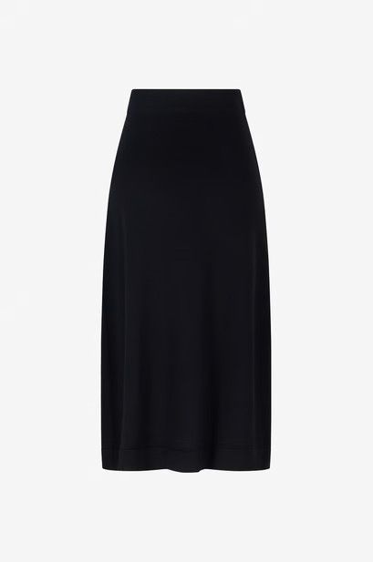 Jil Sander o1y1025 Midi Skirt in Black Size 27" / US 4 / IT 40 - 2 Thumbnail