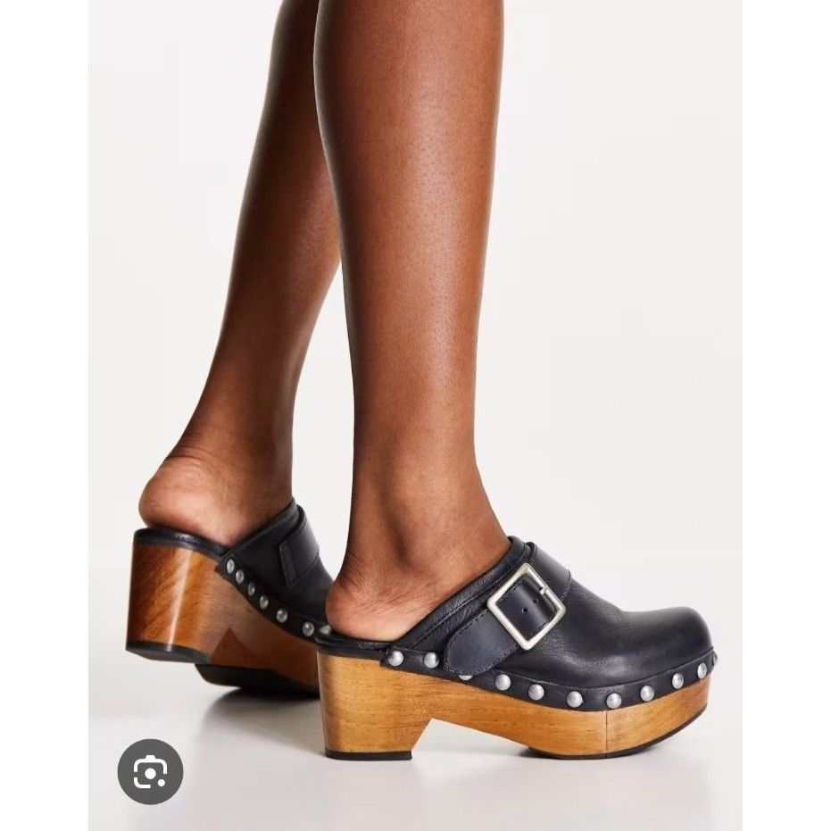 Free People Free People Culver City Clog Black Leather Studs EU 40 US 10 Size US 10 / IT 40 - 12 Thumbnail