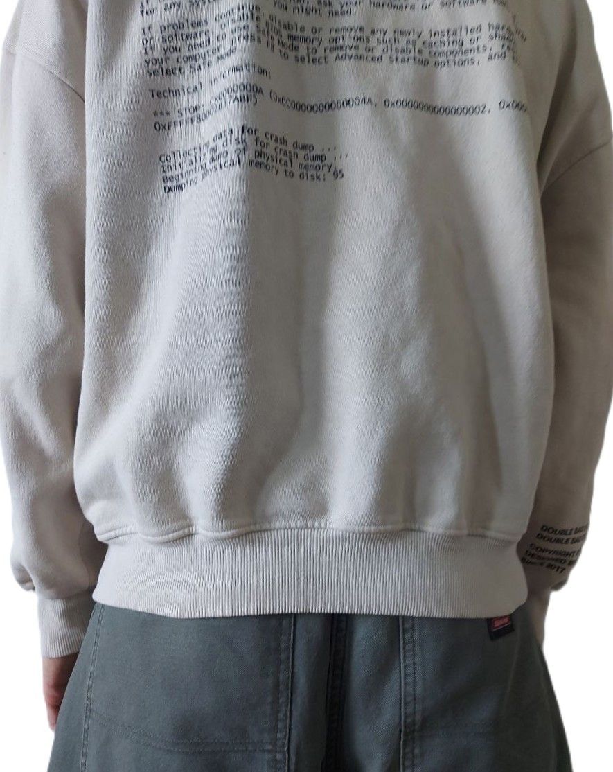 Other Bad Habits Beige Cotton Hoodie Fatal System Error Size M Size US M / EU 48-50 / 2 - 9 Thumbnail