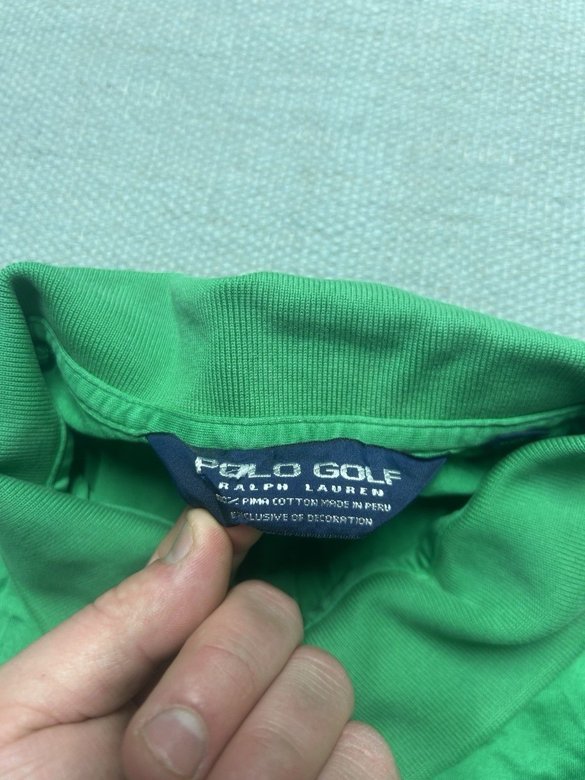 Vintage Vtg Polo Ralph Lauren golf polo shirt Pima cotton FLAW XL Size US XL / EU 56 / 4 - 3 Thumbnail