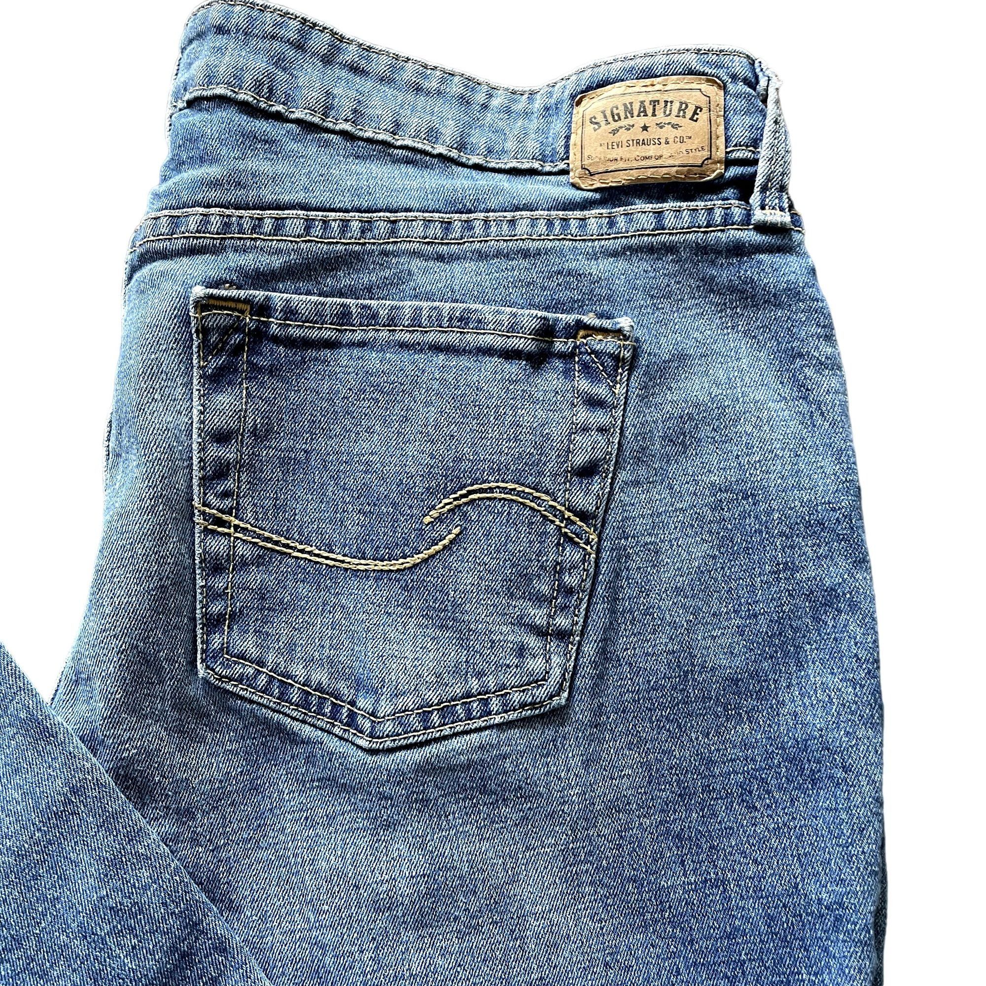 Levi's Womens Levi Stauss Blue Denim Jeans 14 Long Bootcut Pants u Size 36" / US 14 / IT 50 - 2 Thumbnail