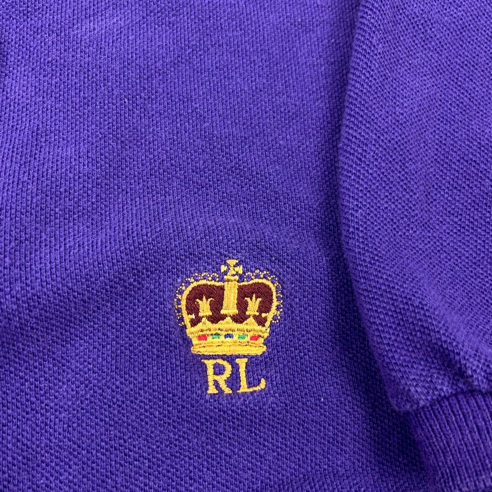 Polo Ralph Lauren VINTAGE Polo by Ralph Lauren Shirt Men S Purple RL Crown Logo 90s USA Rugby Size US S / EU 44-46 / 1 - 4 Thumbnail