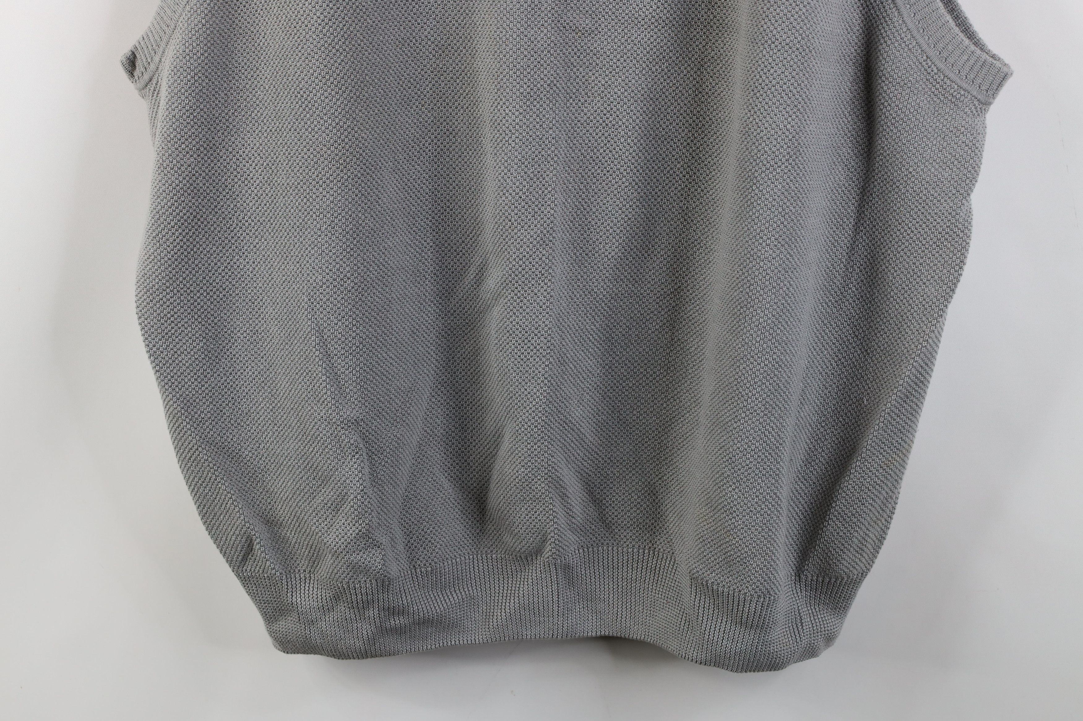 Vintage Vintage 90s Streetwear Cotton Thermal Knit Sweater Vest Gray Size US XXL / EU 58 / 5 - 3 Thumbnail