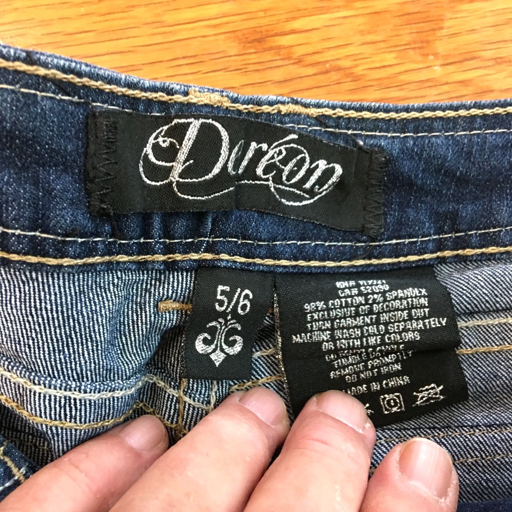 Denime Dereon Jeans Womens Denim Skinny Belt Loops Embellished Blue 5/6 Regular 30in 34in US Mens? Womens Size 27" / US 4 / IT 40 - 7 Thumbnail