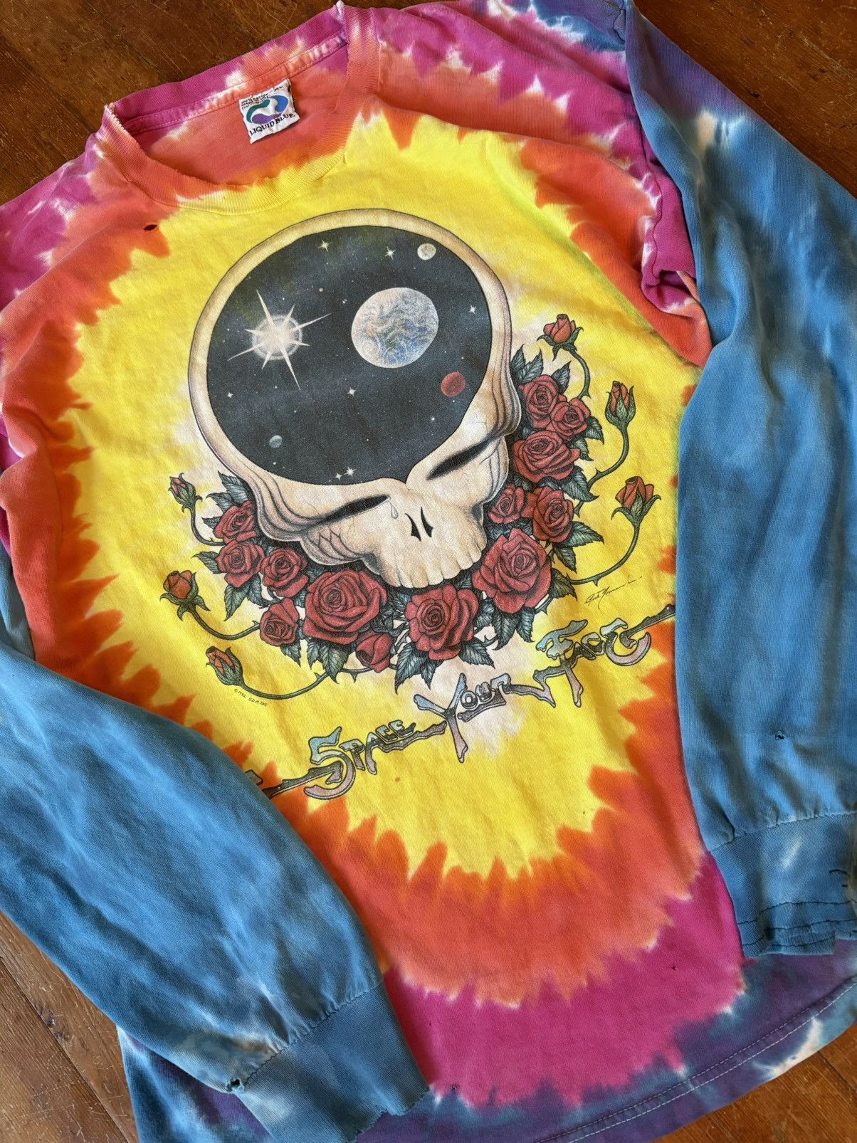 Grateful Dead × Liquid Blue Vintage 90s Grateful Dead Liquid Blue space your face shirt. Size US XL / EU 56 / 4 - 3 Thumbnail