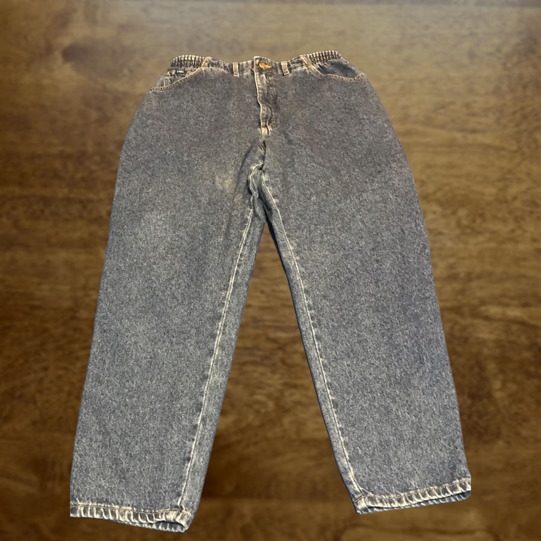 Lee VINTAGE Lee Jeans Womens 18P Denim Blue Distressed USA 27in Inseam 31in Waist Button Pockets Moms Rise High Cotton Size 24" / US 00 / IT 34 - 1 Thumbnail