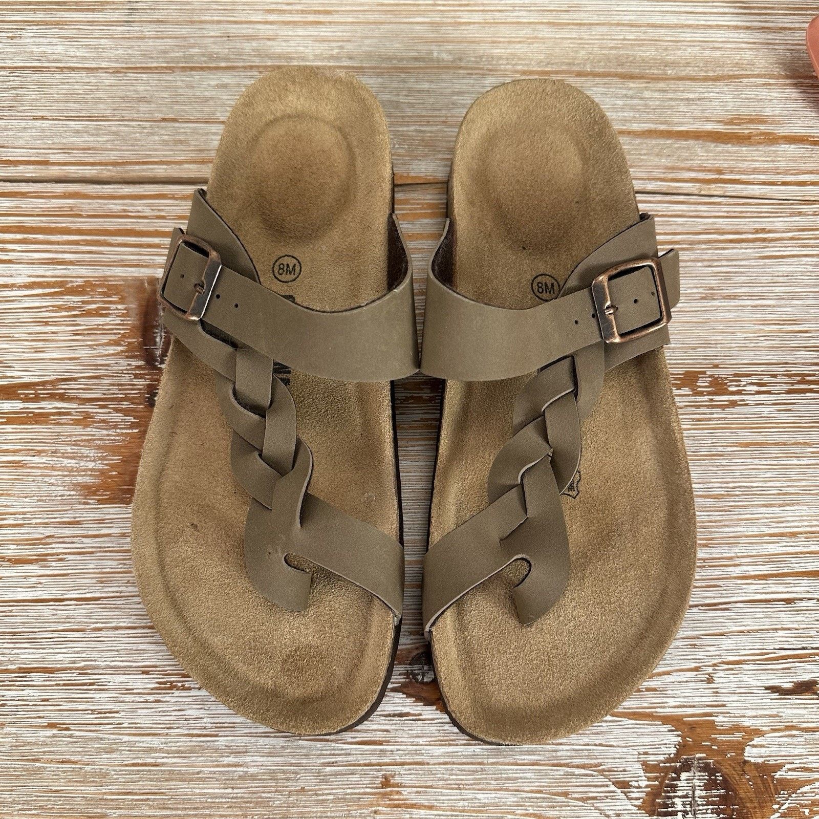 Other Cushionaire Libby Taupe Braided Slip-On Sandals Women’s 8M Size US 8 / IT 38 - 7 Thumbnail
