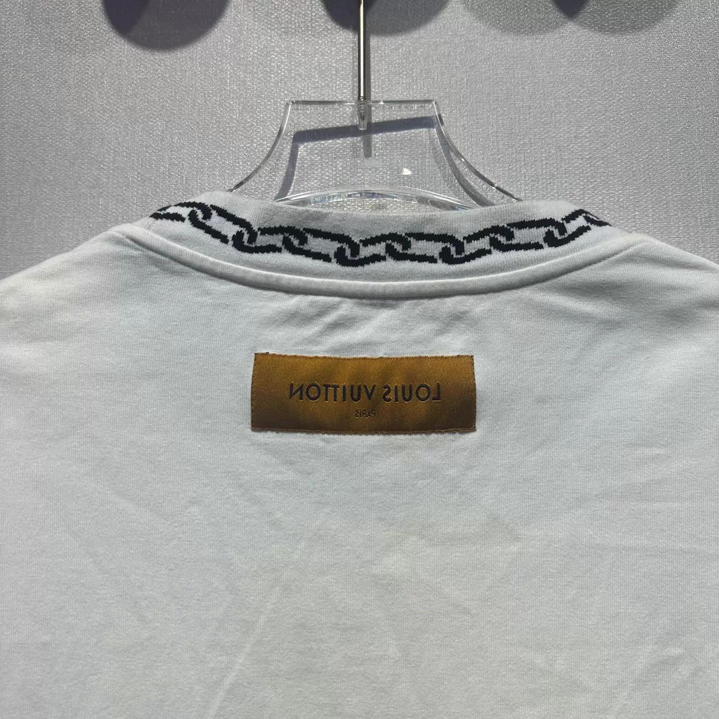 Louis Vuitton LV Black Chain Neck Short Sleeve Tee XL Size US XL / EU 56 / 4 - 6 Thumbnail