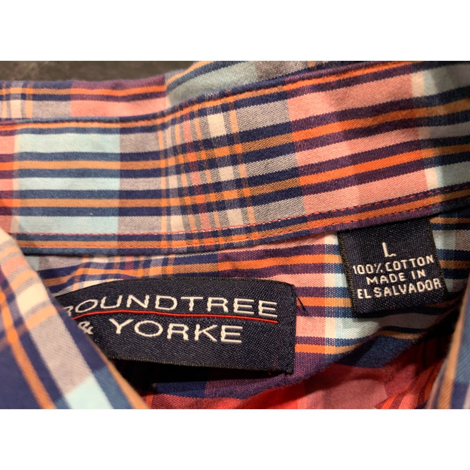 Roundtree & Yorke VINTAGE Roundtree & Yorke Shirt Mens Large L Button-Down Red Plaid Short Sleeve Size US L / EU 52-54 / 3 - 5 Thumbnail