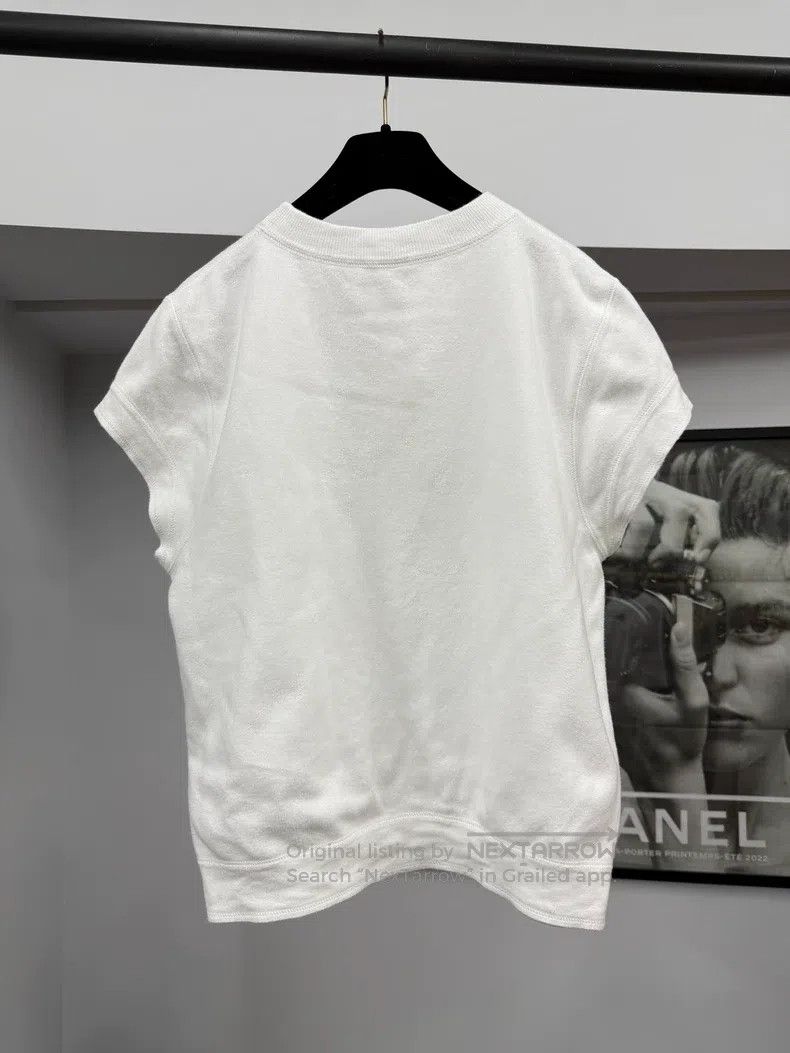 Chanel Chanel White hollow knitted short sleeves Size S / US 4 / IT 40 - 3 Thumbnail