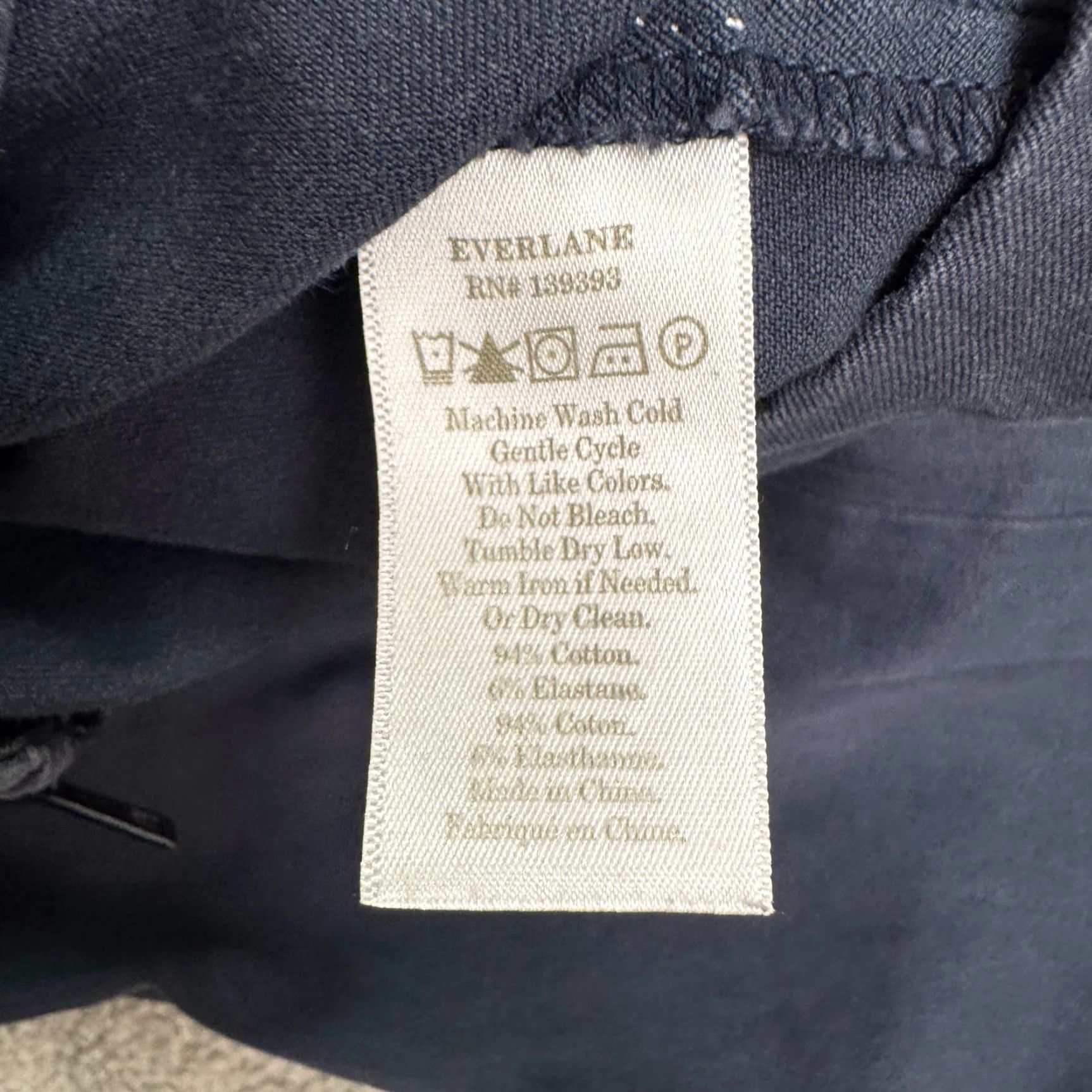 Everlane VINTAGE Everlane Blue Cotton Blend Straight Leg Pants Women’s Size 00 High Rise Casual Workwear Size 24" / US 00 / IT 34 - 6 Thumbnail