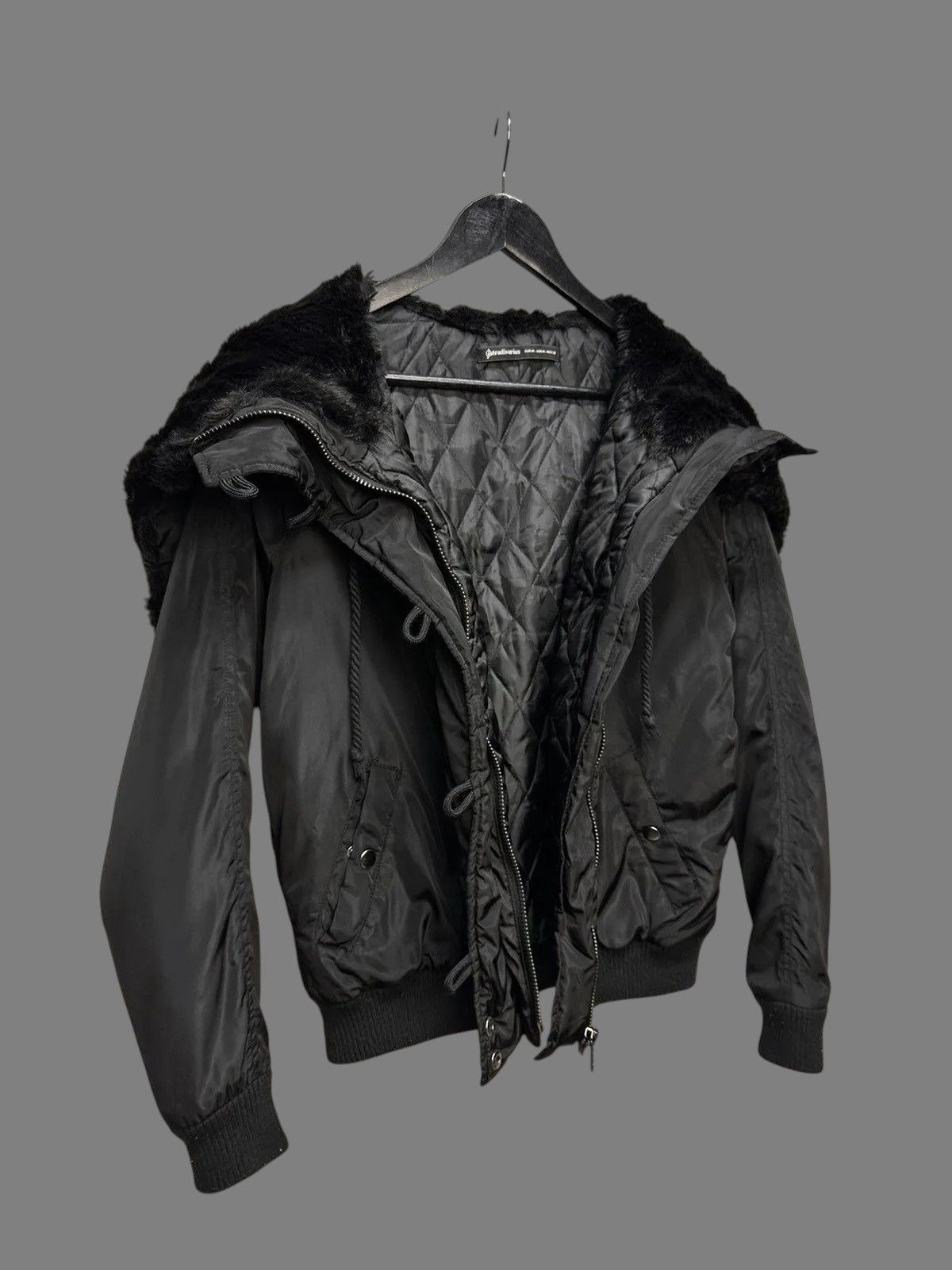 If Six Was Nine FUR JACKET JAPAN Black Cropped Jacket Women’s Modern Style Size M / US 6-8 / IT 42-44 - 5 Thumbnail