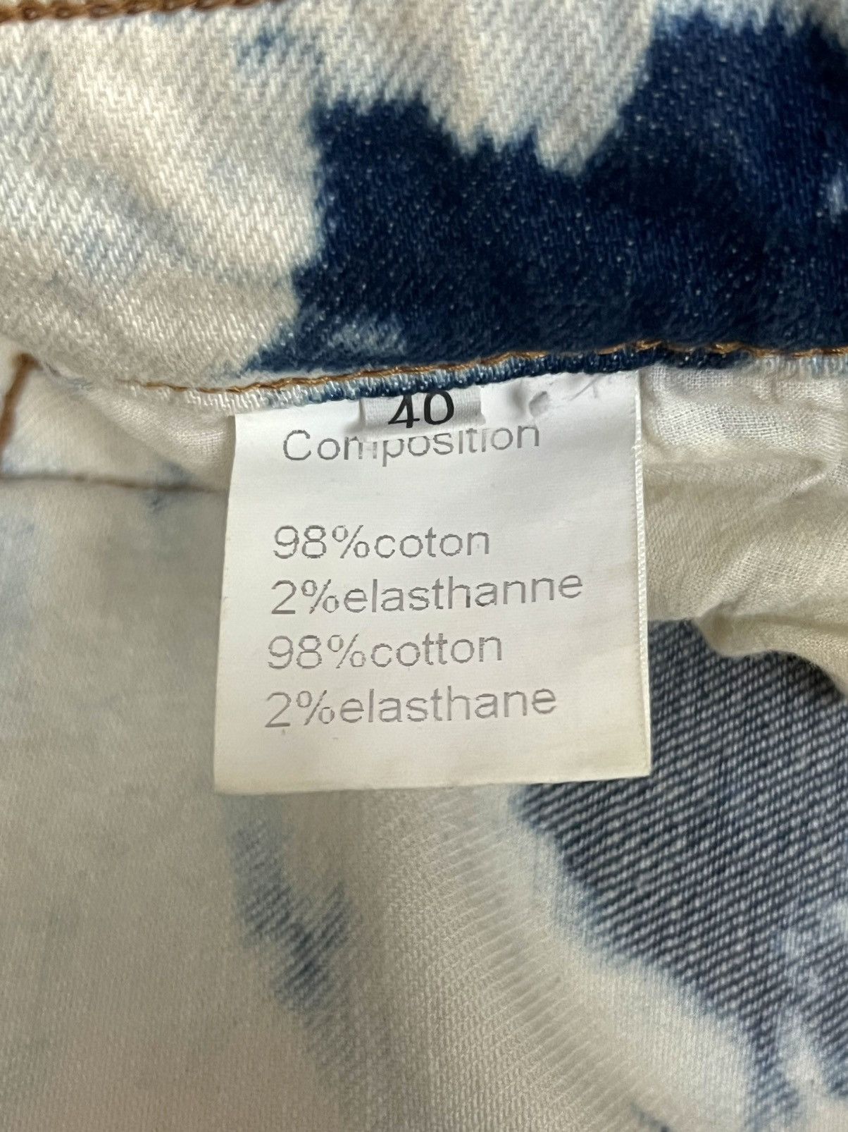 Balmain Balmain by Decarnin SS11 Tie-Dye Runway Biker Denim Jeans Size US 30 / EU 46 - 10 Thumbnail