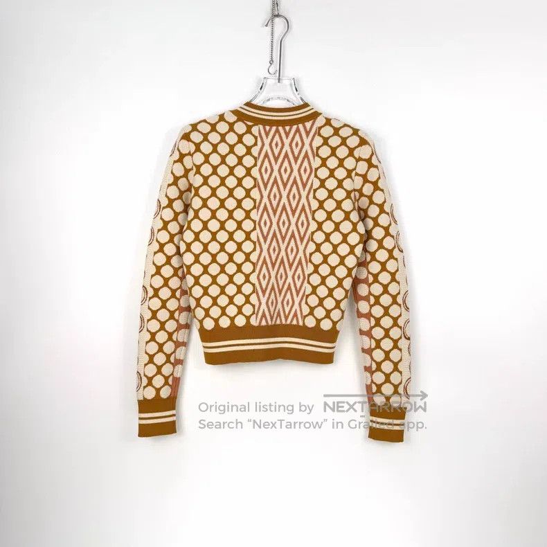 Hermes Hermes Brown circular pattern wool sweater Size XS / US 0-2 / IT 36-38 - 4 Thumbnail