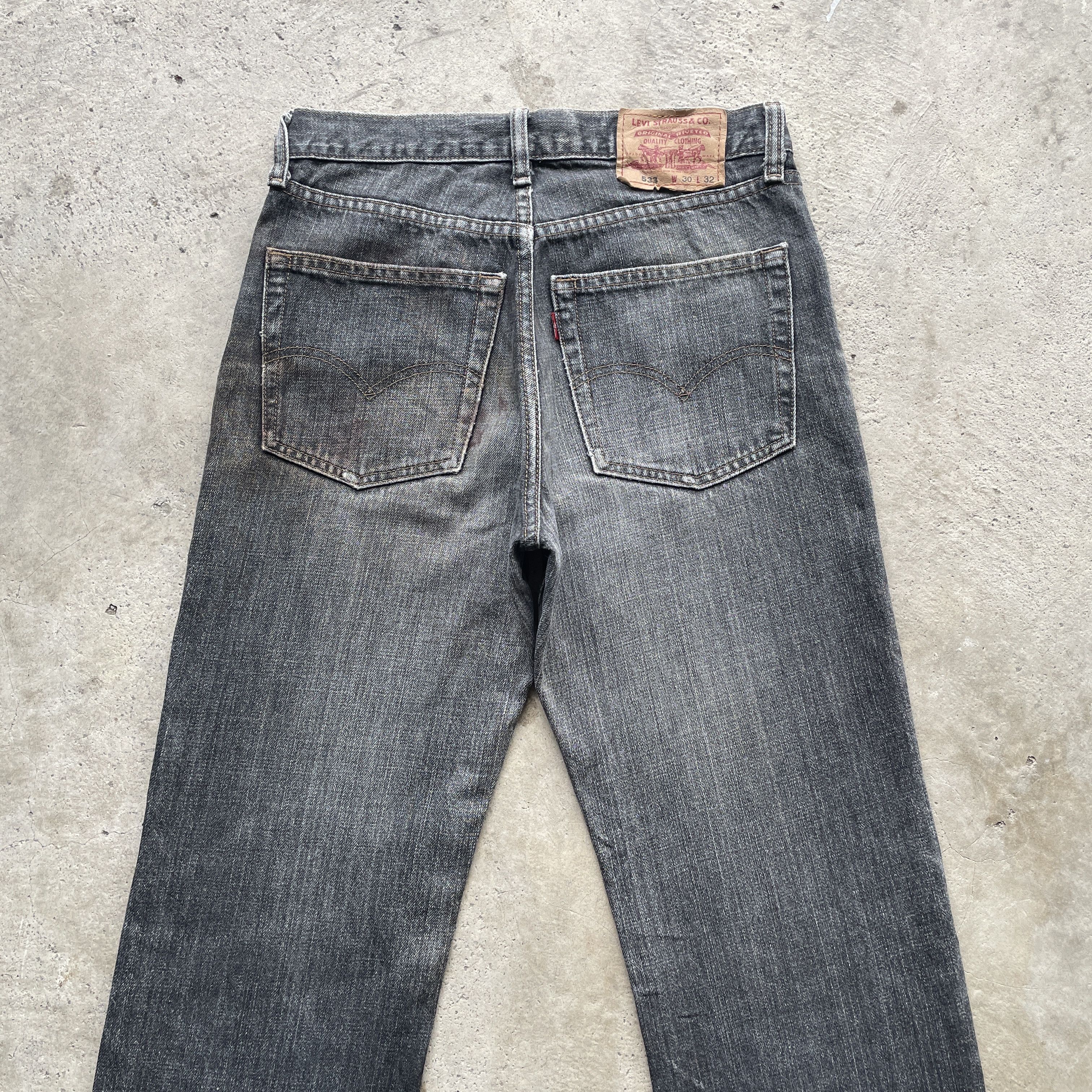 Levi's Vintage Clothing VINTAGE LEVI’S 533 JEANS FADED BLACK DENIM PANTS W29 Size US 29 - 10 Thumbnail
