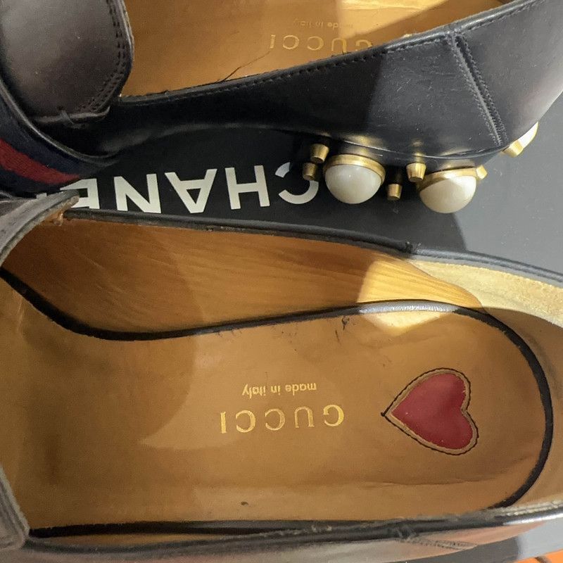Gucci Gucci Black Double G Pearl Mary Jane Shoes - Size US 6.5 / EU 39-40 - 6 Thumbnail