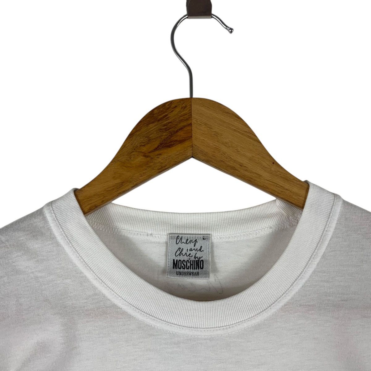 Moschino × Vintage Vintage MOSCHINO Underwear heart printed designer tee Size US L / EU 52-54 / 3 - 8 Thumbnail