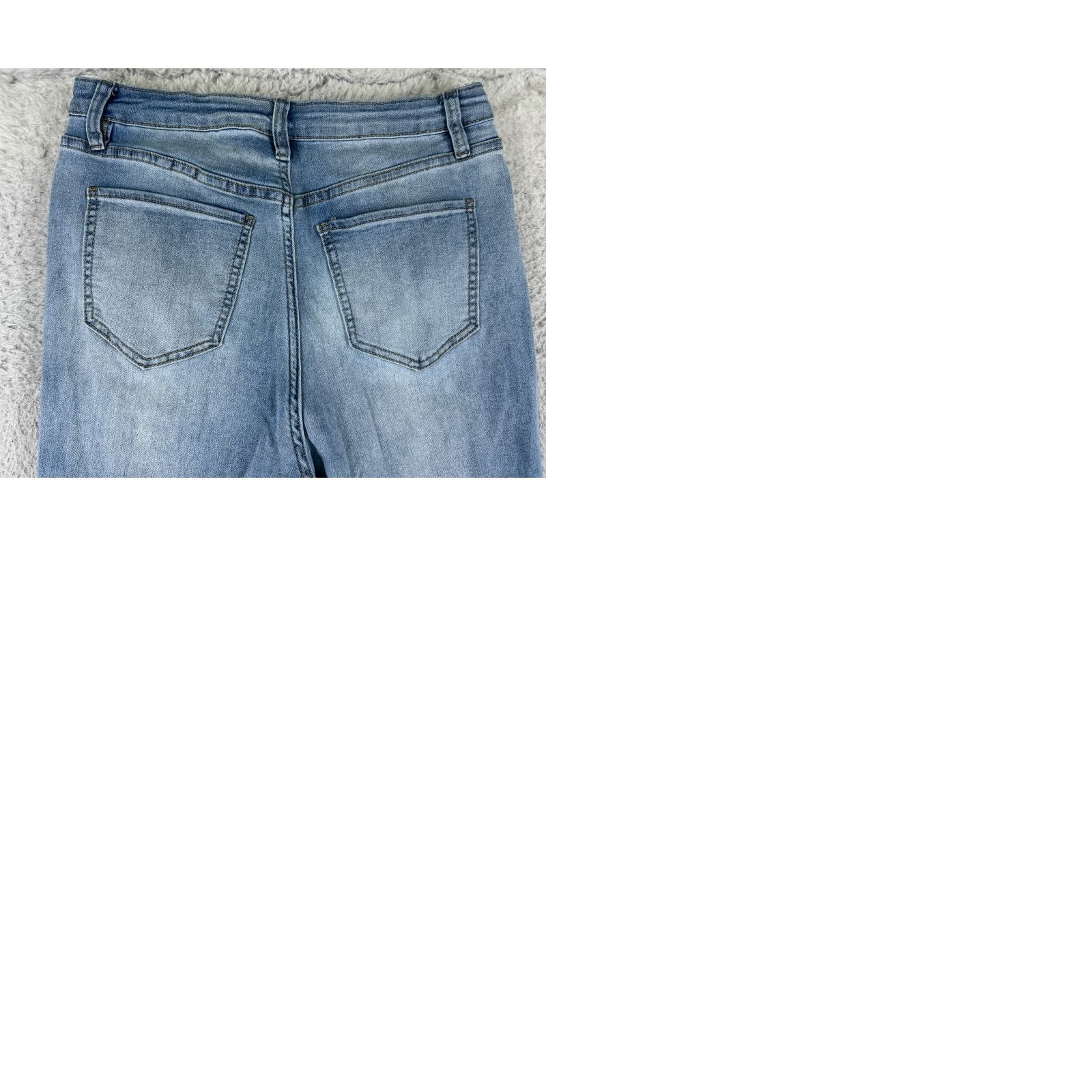 Vintage VINTAGE YMI Jeans Womens 13 Blue Denim Flared High Rise Distressed 26x32.5 Brown? Size 34" / US 12 / IT 48 - 10 Thumbnail
