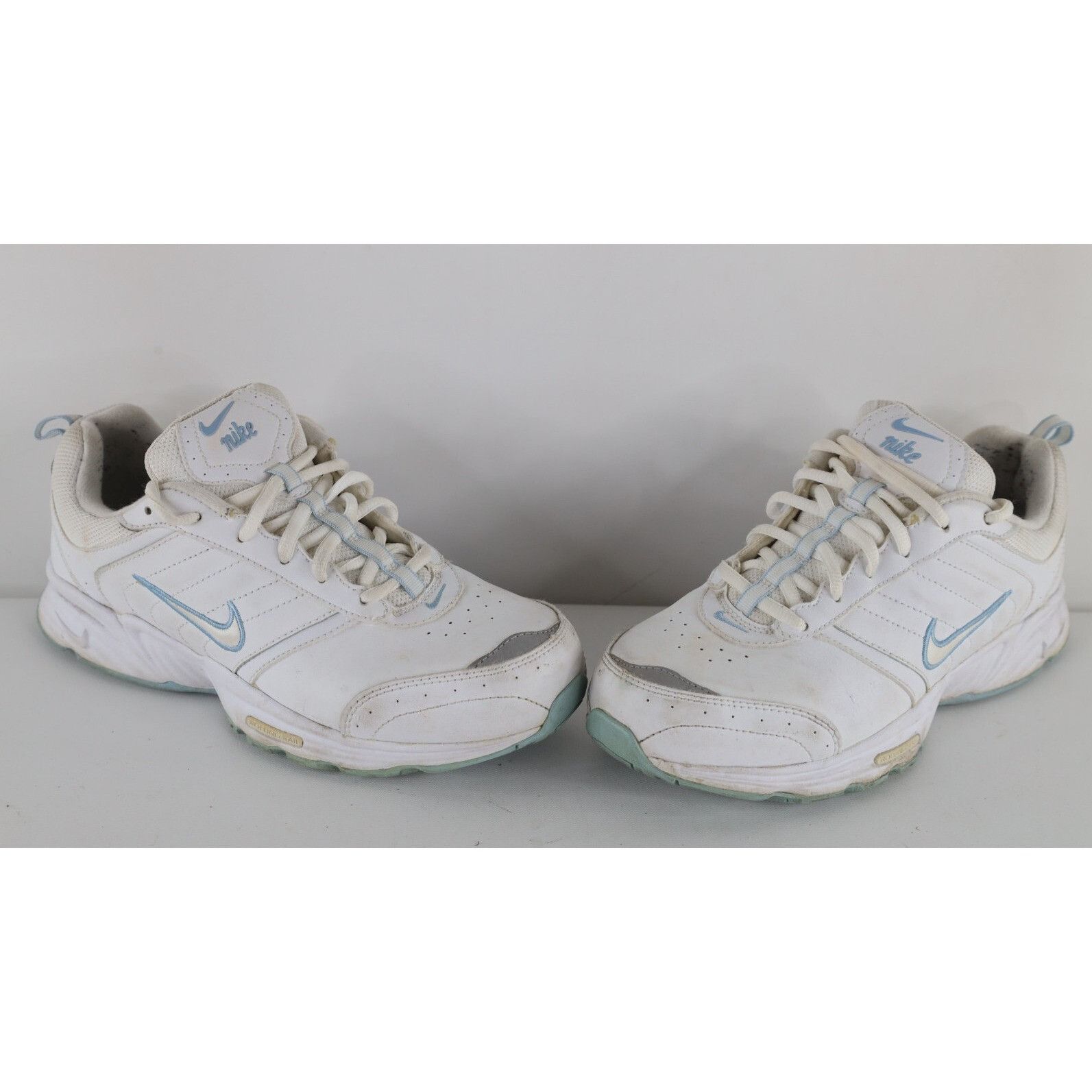 Nike Vintage Y2K Nike Distressed Leather Mini Swoosh Shoes Size US 8 / IT 38 - 1 Thumbnail