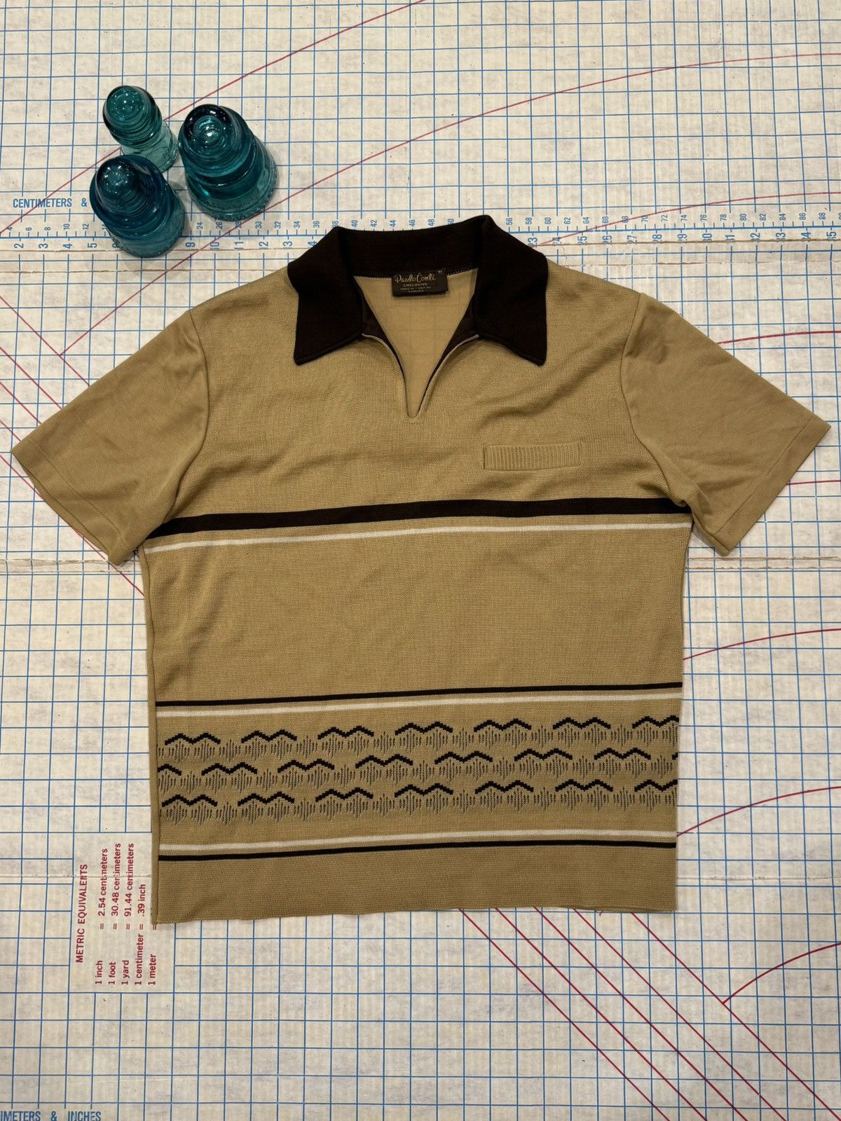 Vintage Vintage Paulo Conti Short Sleeve Polo Shirt Brown Mens VtgXL Size US XL / EU 56 / 4 - 1 Thumbnail