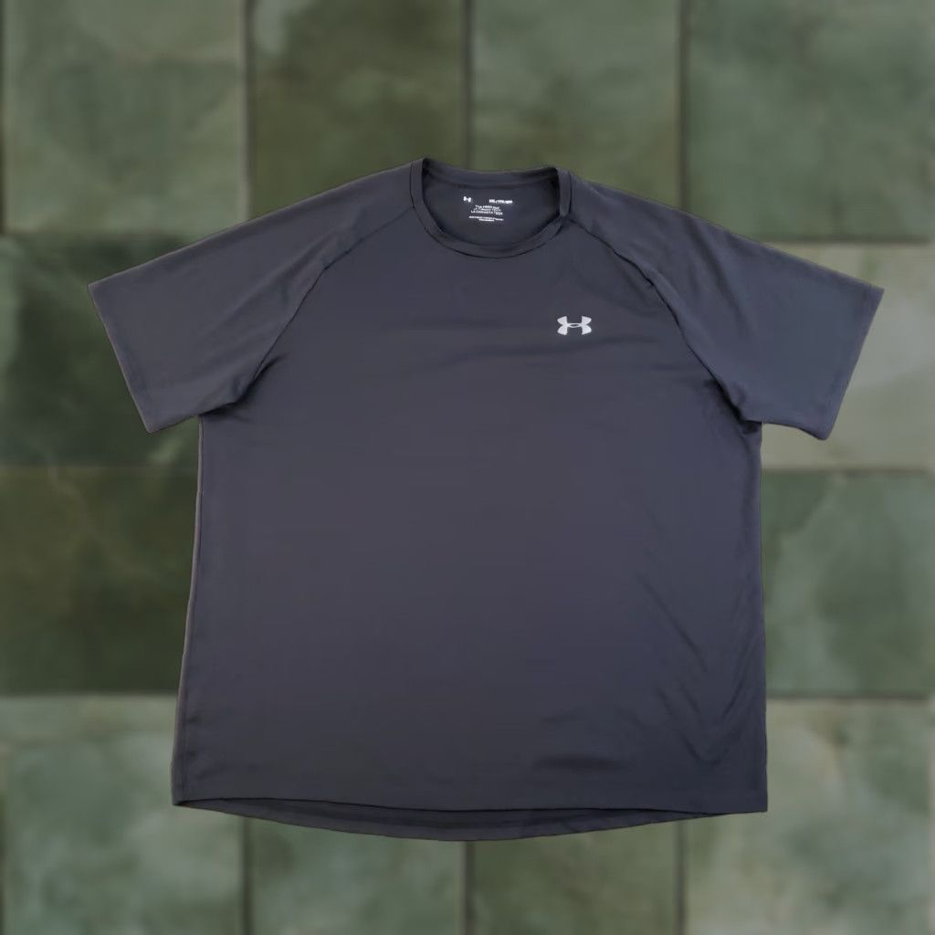 Under Armour Under Armour Shirt 2XL Black Tech Tee Crew Neck Short Sleeve Wicking Mens Size US XXL / EU 58 / 5 - 1 Thumbnail