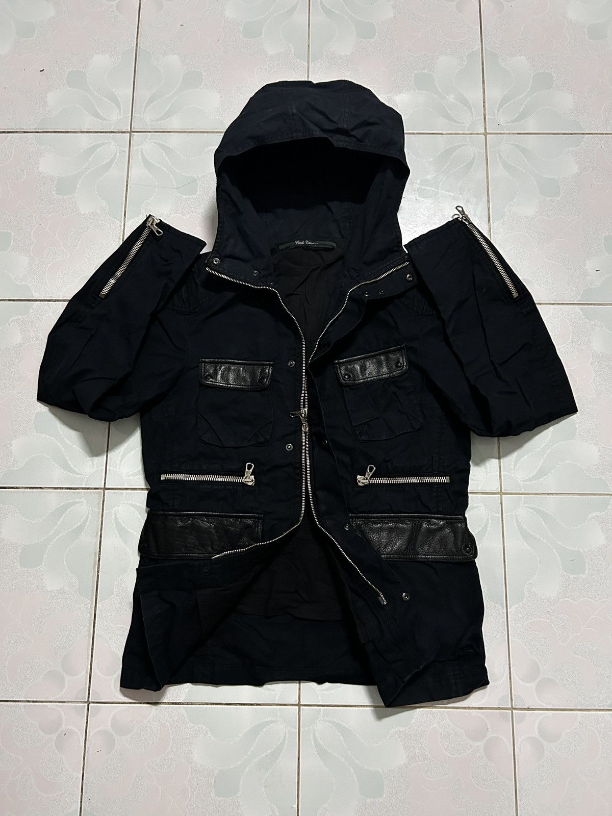 Japanese Brand 2000’s Bark Tannage Black Jacket with leather pocket Size US M / EU 48-50 / 2 - 1 Thumbnail