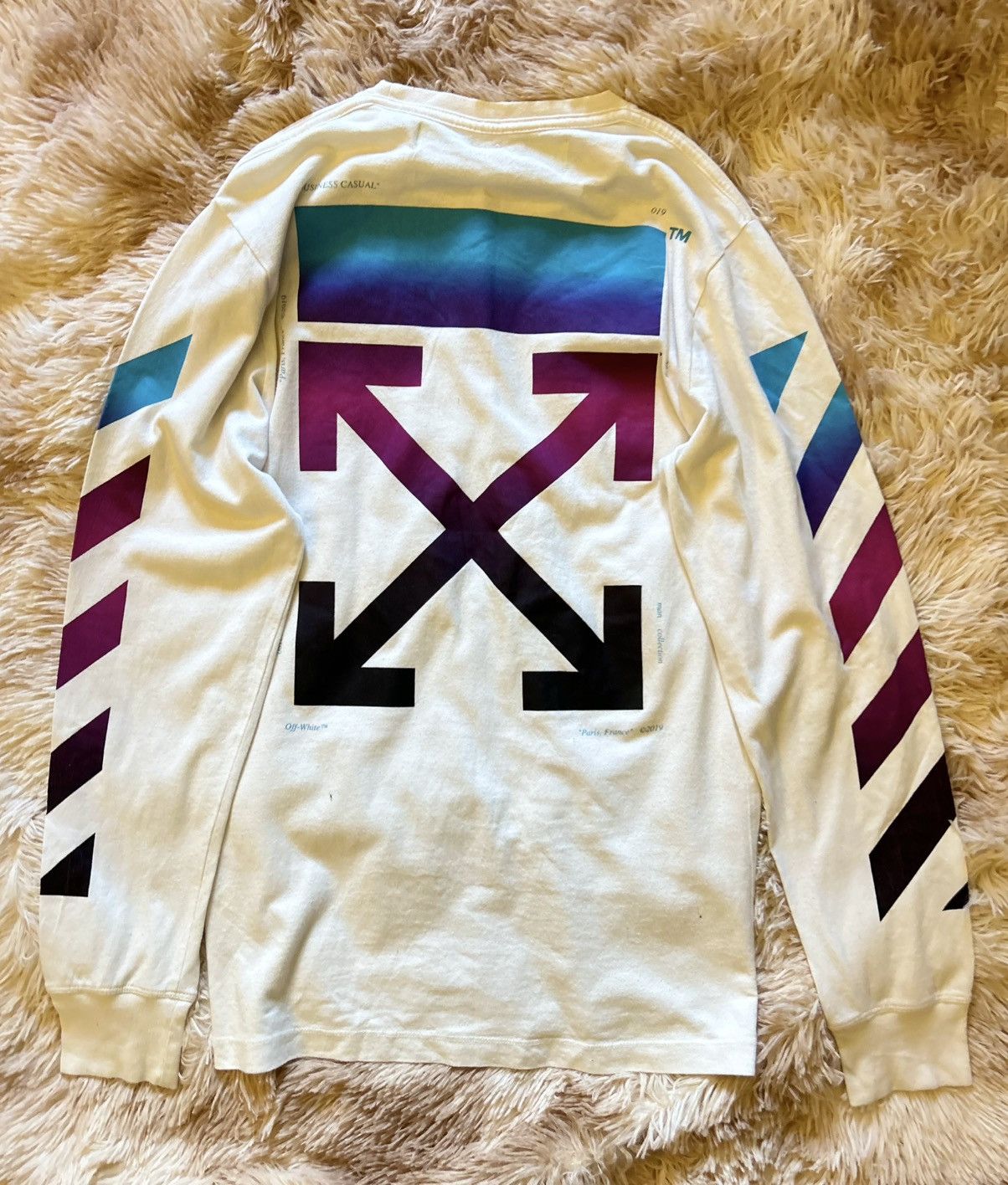 Off-White CRAZY OFF-WHITE GRADIENT ARROWS TEE Size US S / EU 44-46 / 1 - 1 Thumbnail