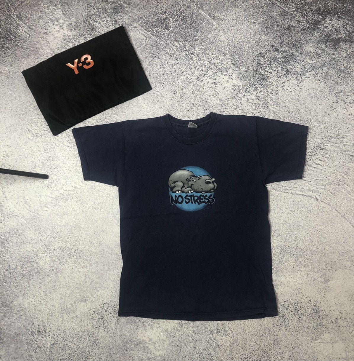 Vintage Merch Vintage t-shirt No Stress y2k mens size M casual rare Size US M / EU 48-50 / 2 - 1 Thumbnail