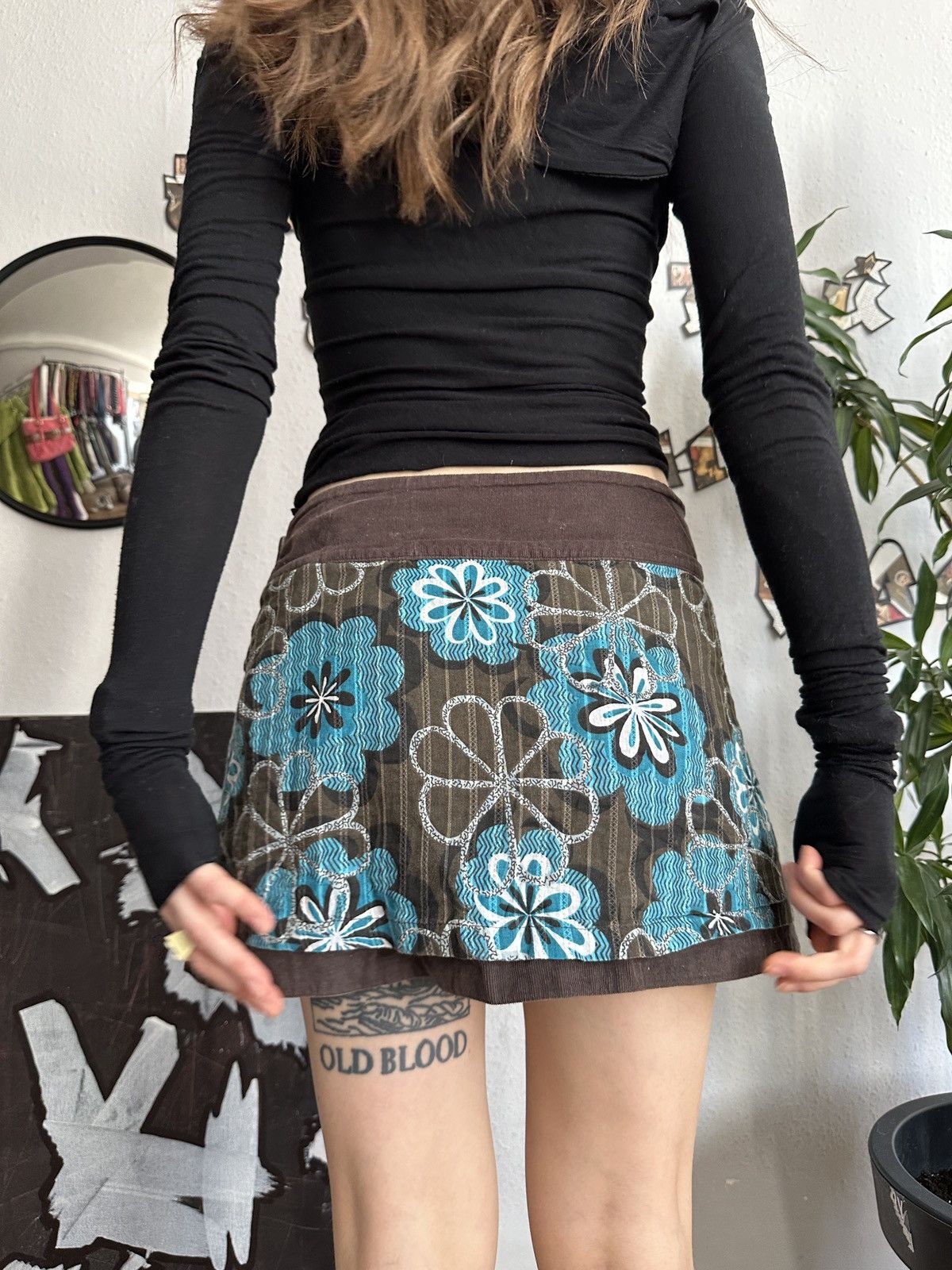 Japanese Brand × Vintage Vintage Reversible Moshiki Mini skirt Y2K Japanese Style Size 32" / US 10 / IT 46 - 10 Thumbnail