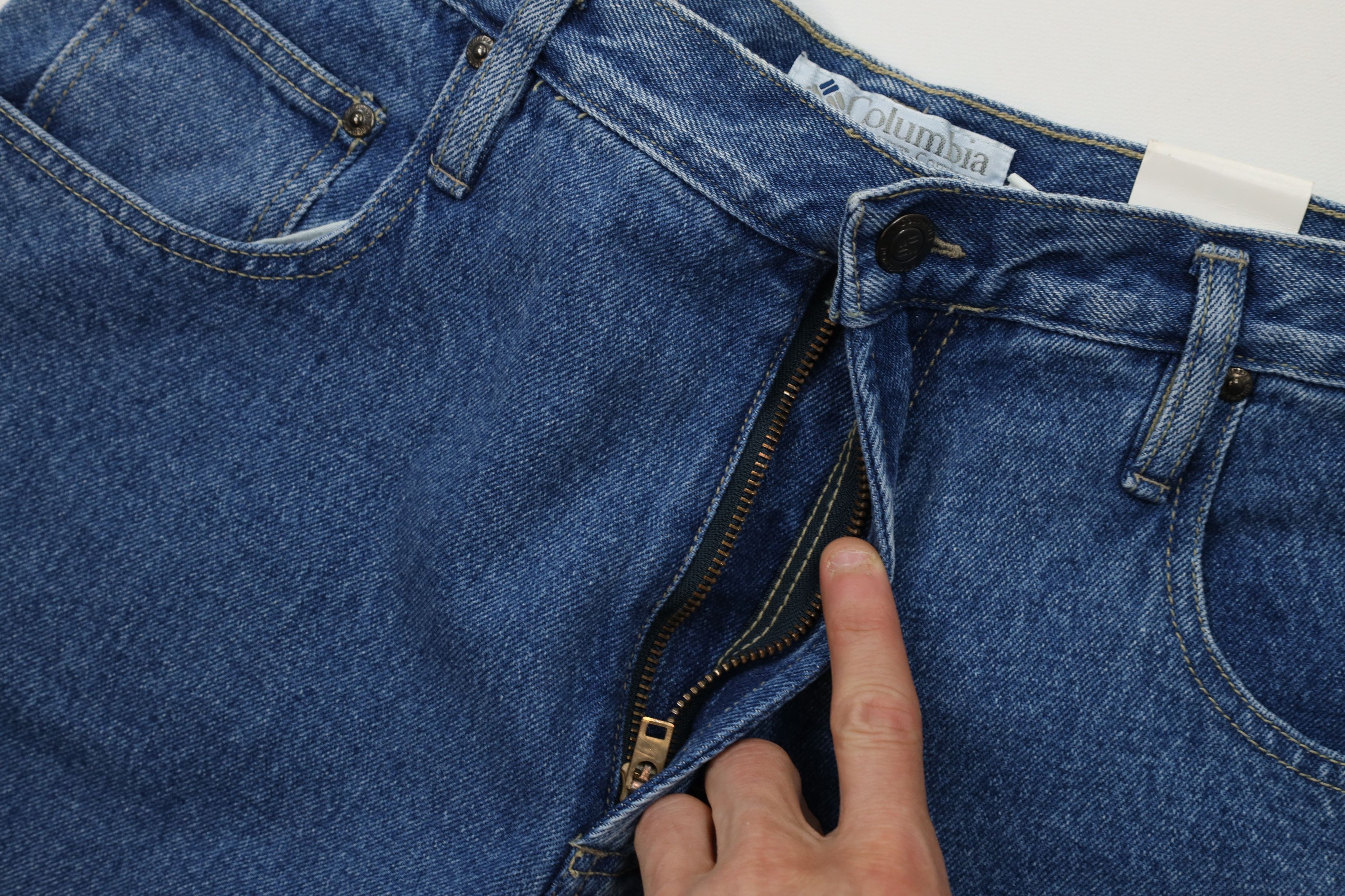 Columbia Deadstock Vintage 90s Columbia Fit Tapered Leg Denim Jeans Size 38" / US 16 / IT 52 - 6 Thumbnail