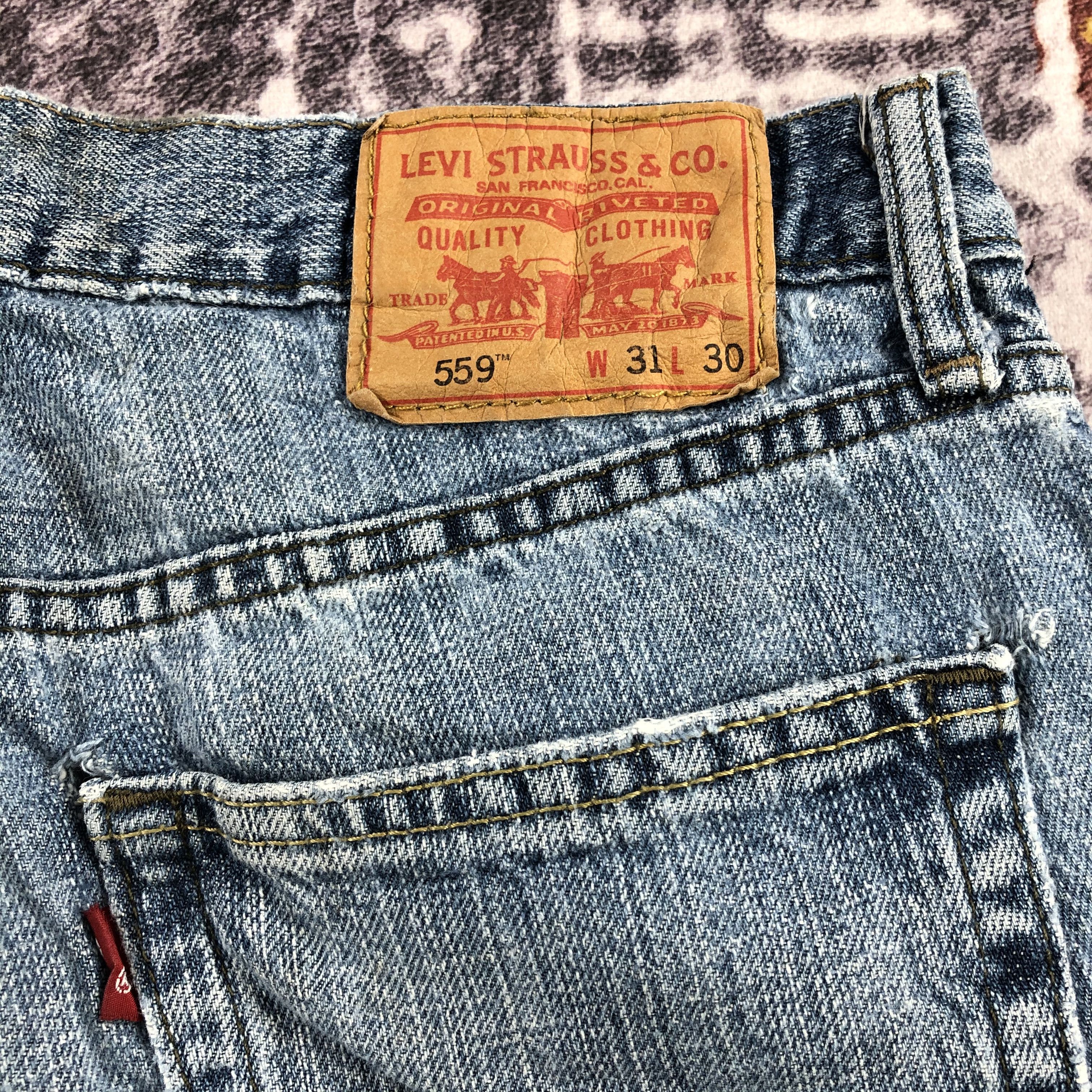Levi's Vintage Blue Wash Levis 501 Jeans-JM2280 Size US 33 - 6 Thumbnail