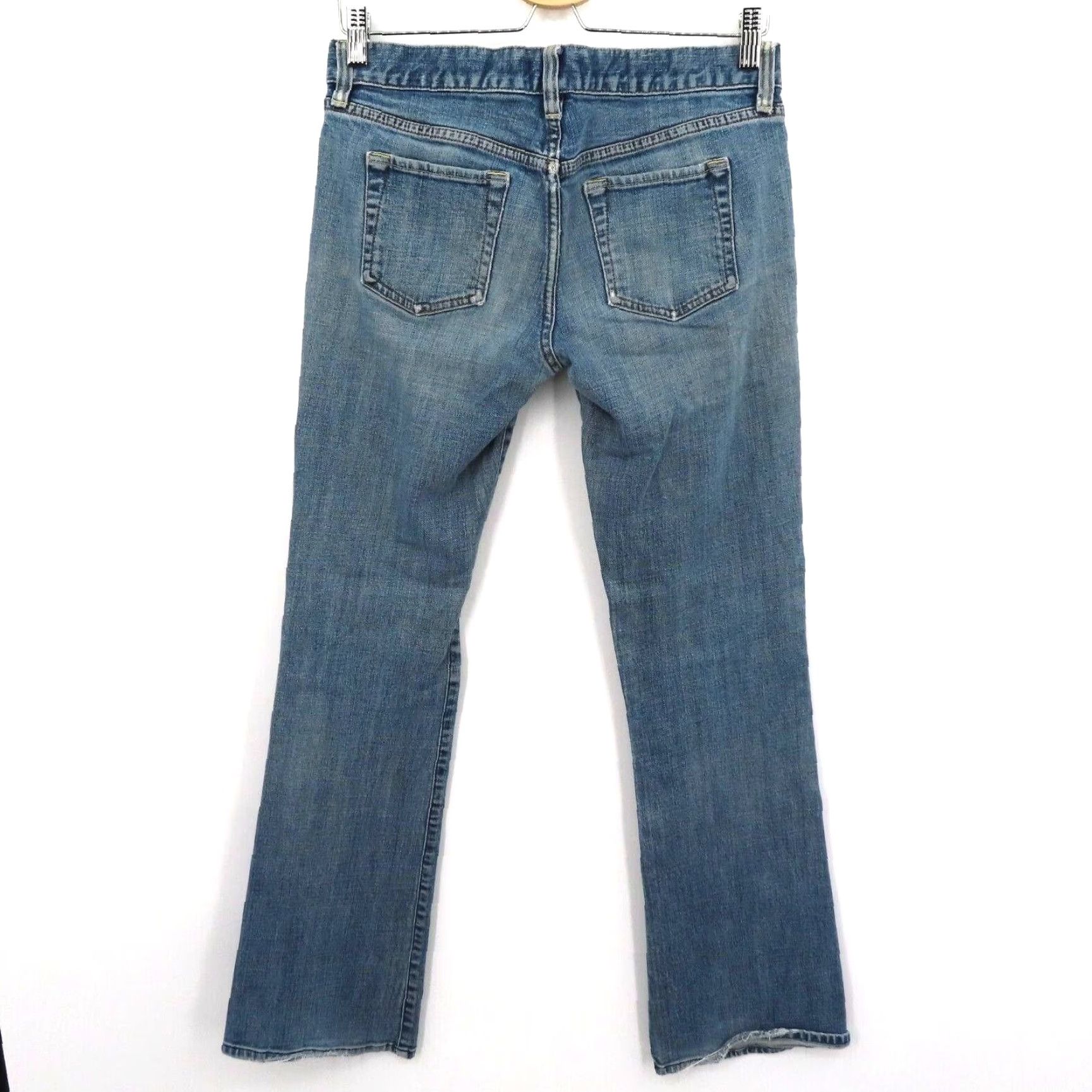 Old Navy VINTAGE Old Navy Womens Jeans Bootcut Distressed Denim 4 Reg Ultra Low Waist Y2K 2000s Women Jeans Pants Size 27" / US 4 / IT 40 - 4 Thumbnail